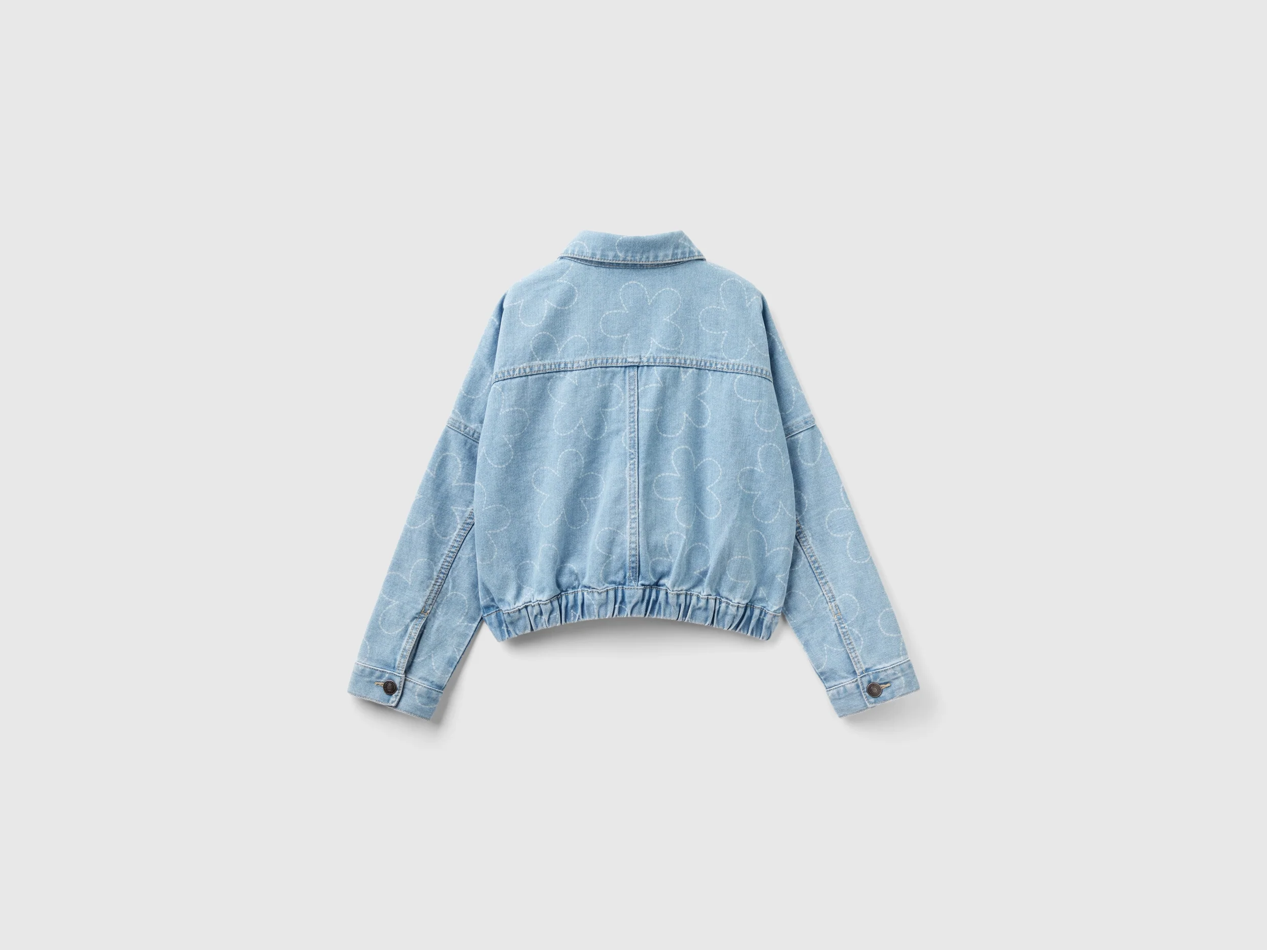 Giacca di jeans con stampa fiori - Image 2