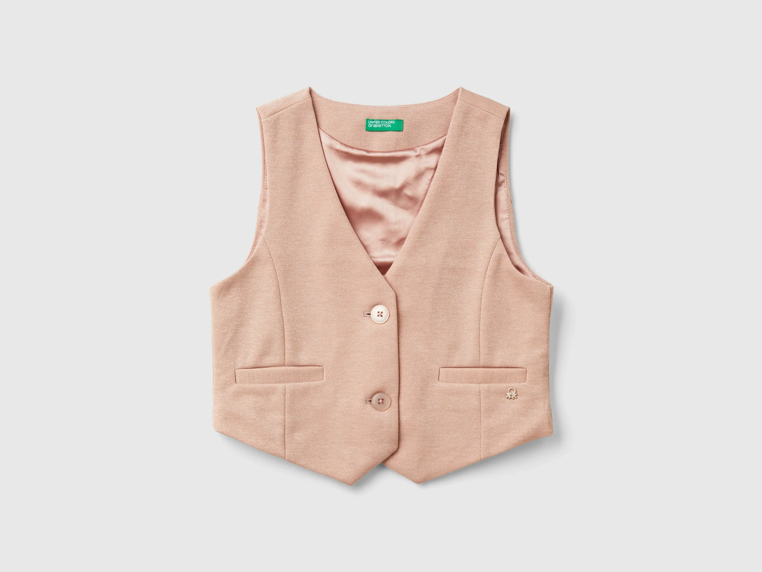Gilet con fodera in raso