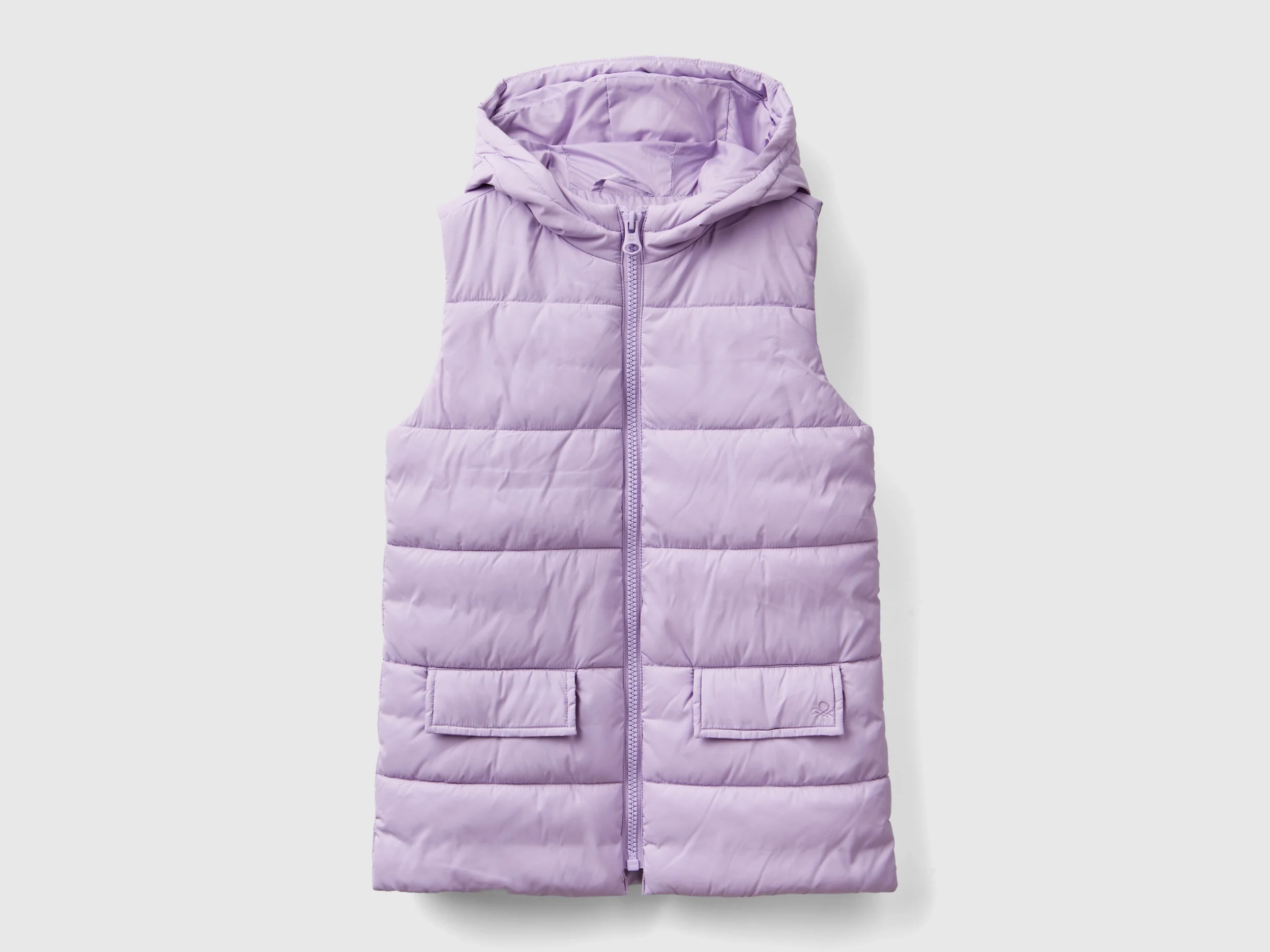 Gilet imbottito con cappuccio