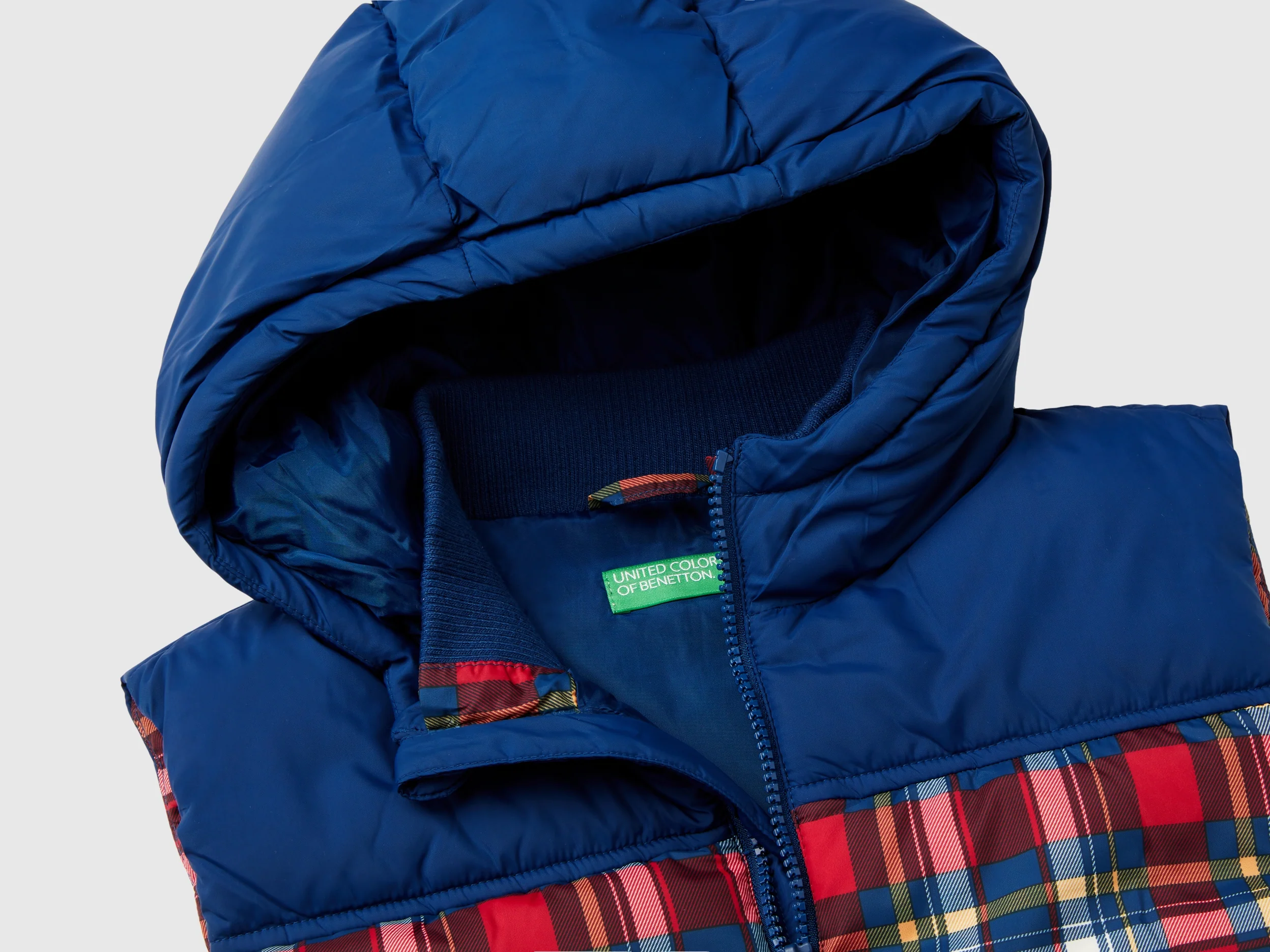 Gilet imbottito tartan - Image 3