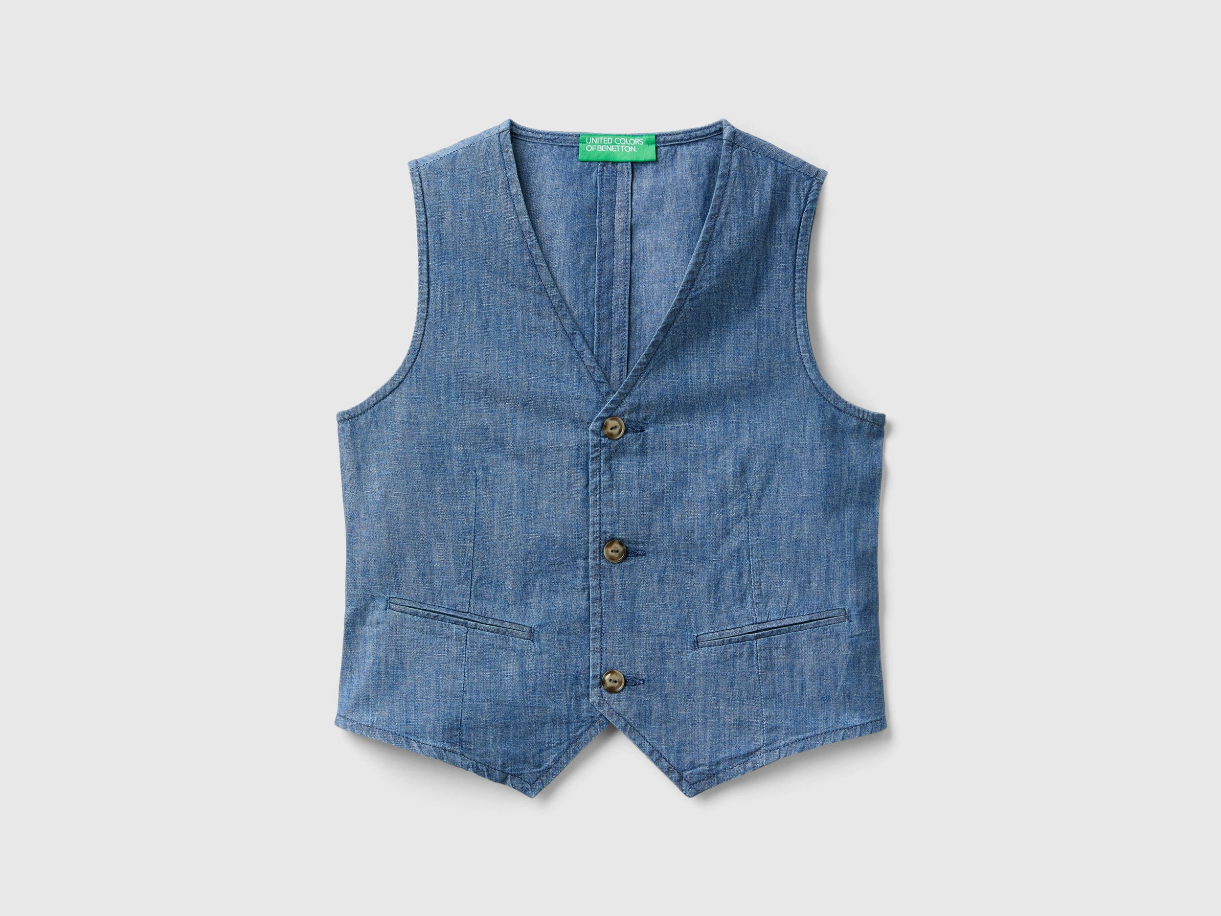 Gilet in chambray