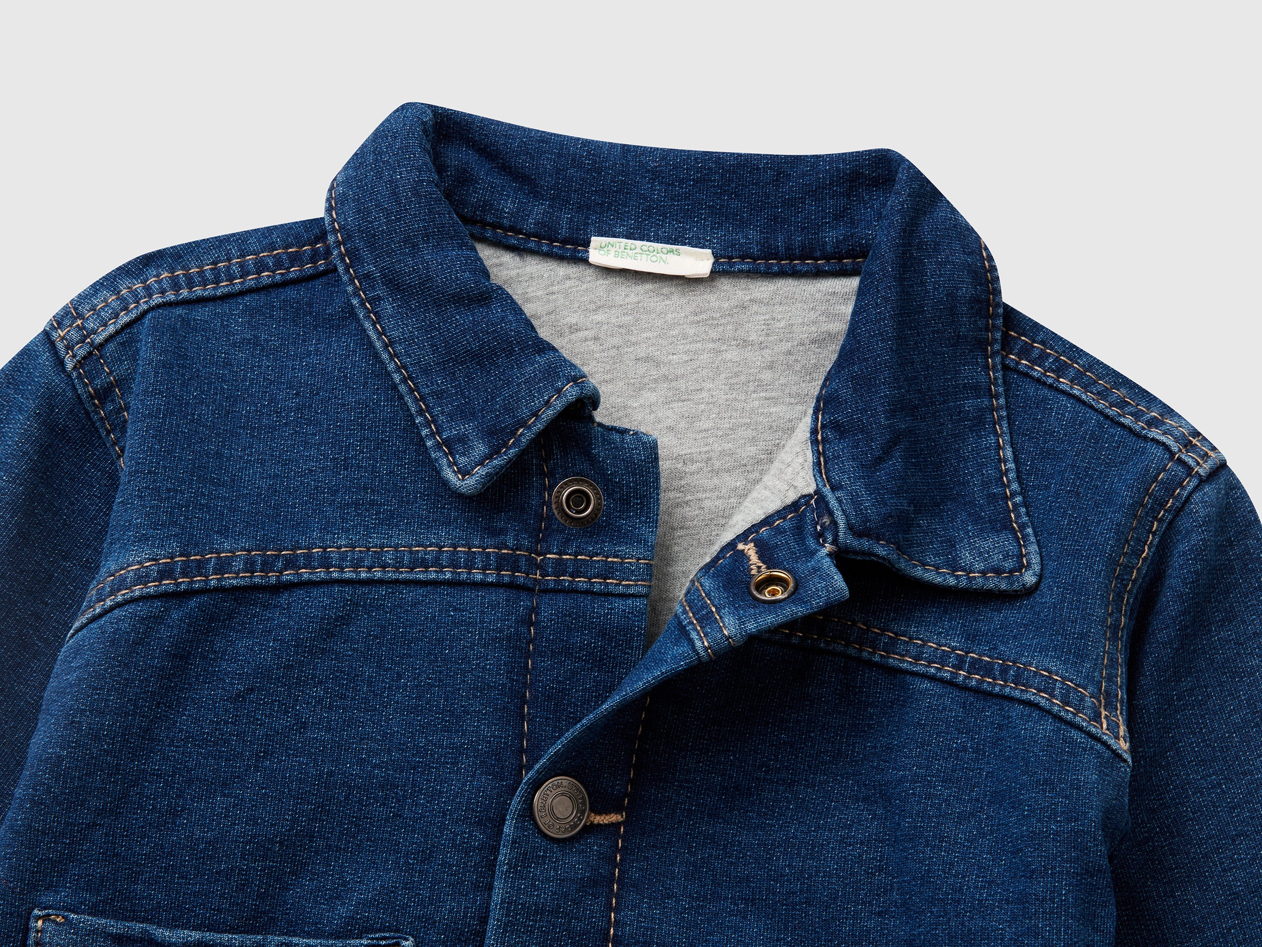 Giubbino in felpa effetto denim - Image 3