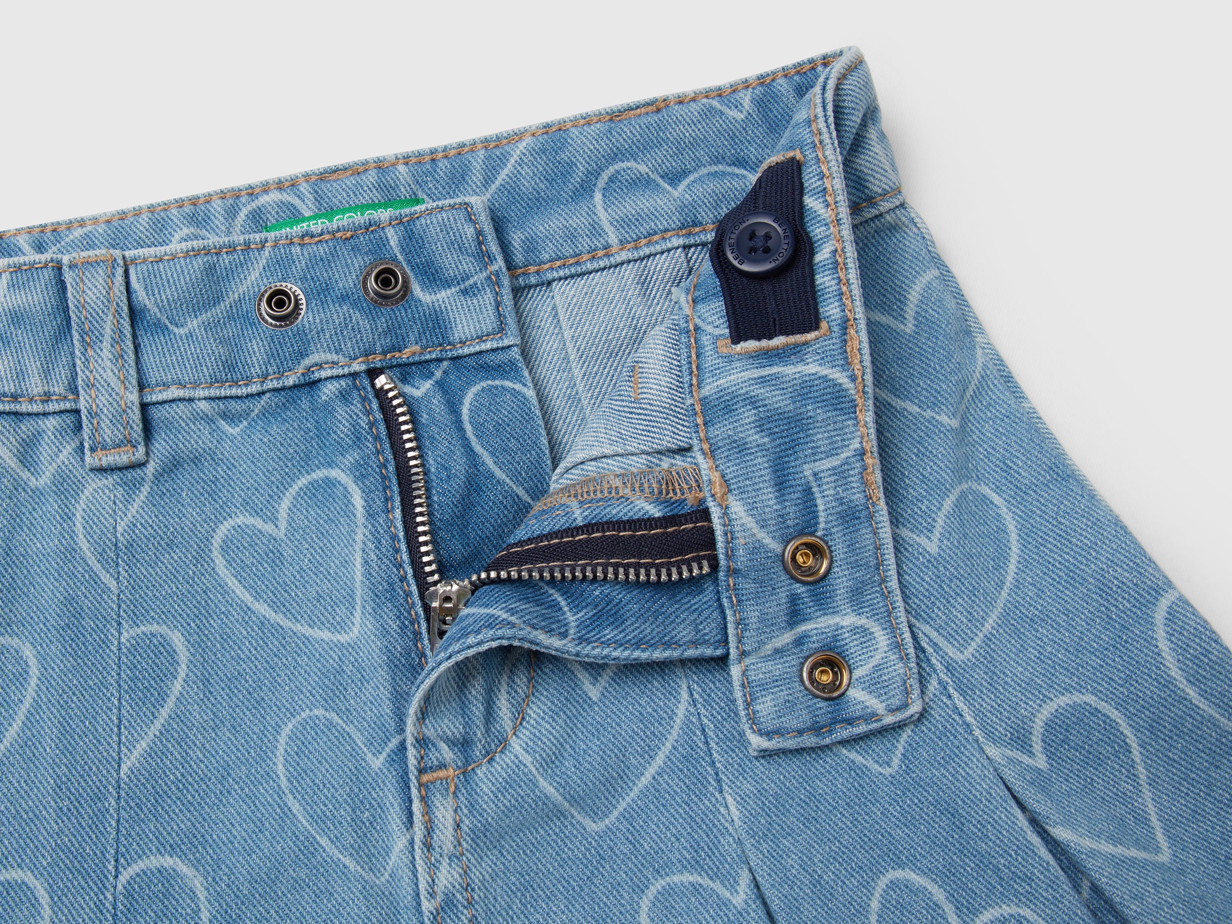 Gonna di jeans con pieghe - Image 3