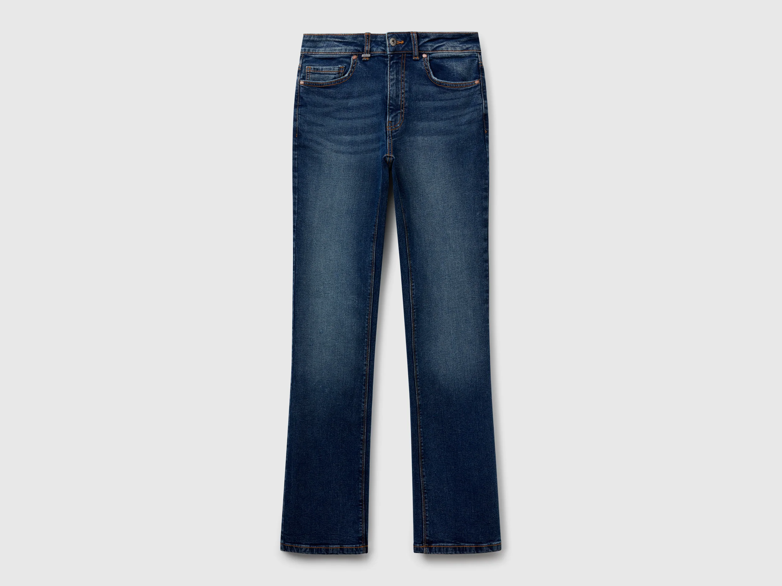 Jeans bootcut in misto cotone