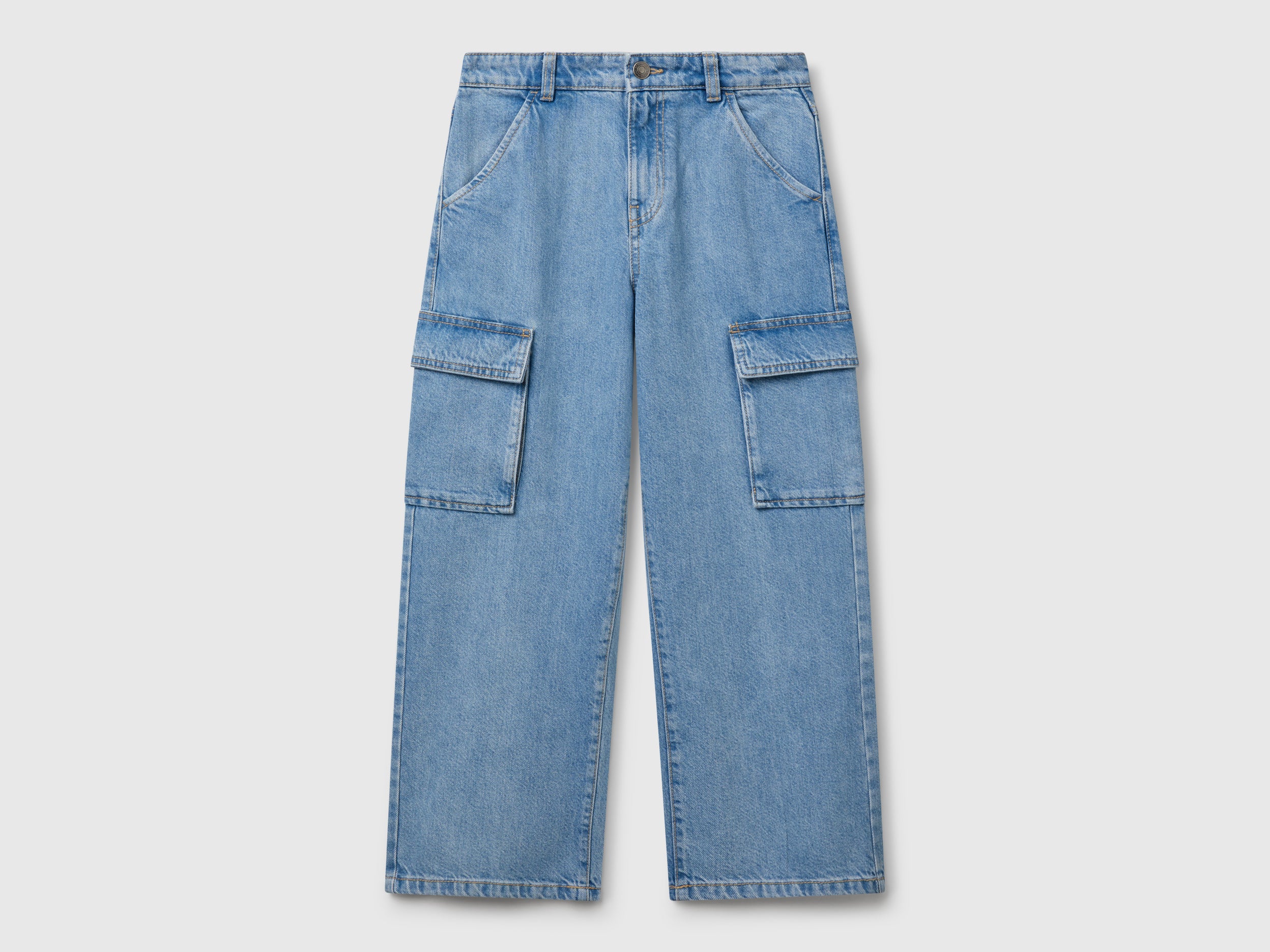 Jeans cargo 100% cotone