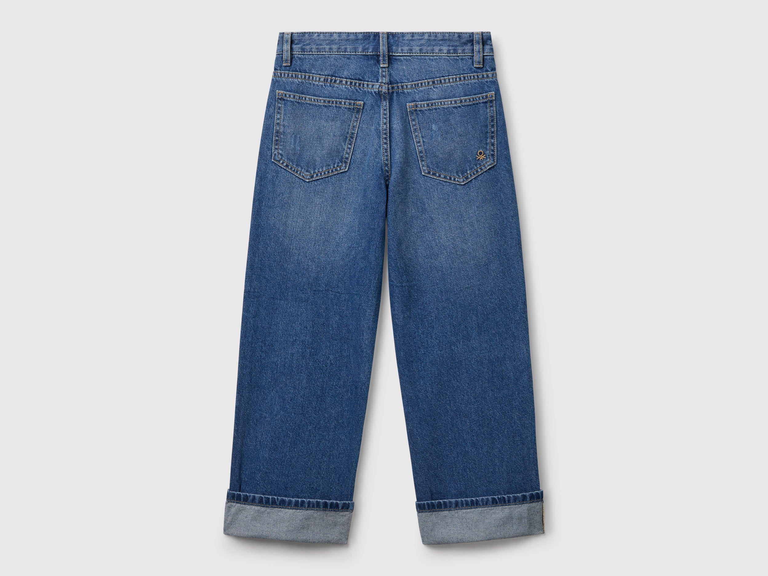 Jeans straight con rotture - Image 2