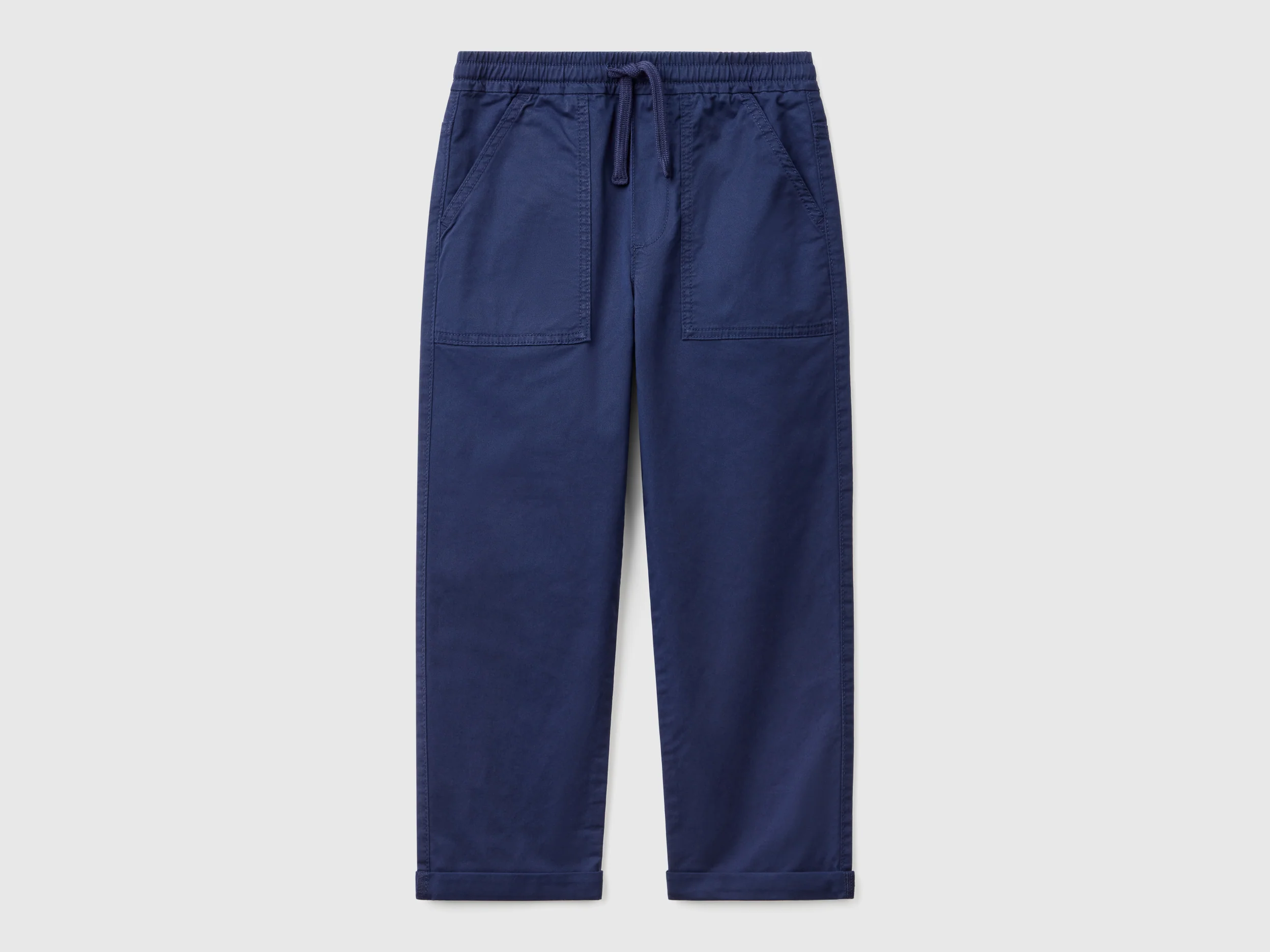 Joggers in cotone stretch con coulisse