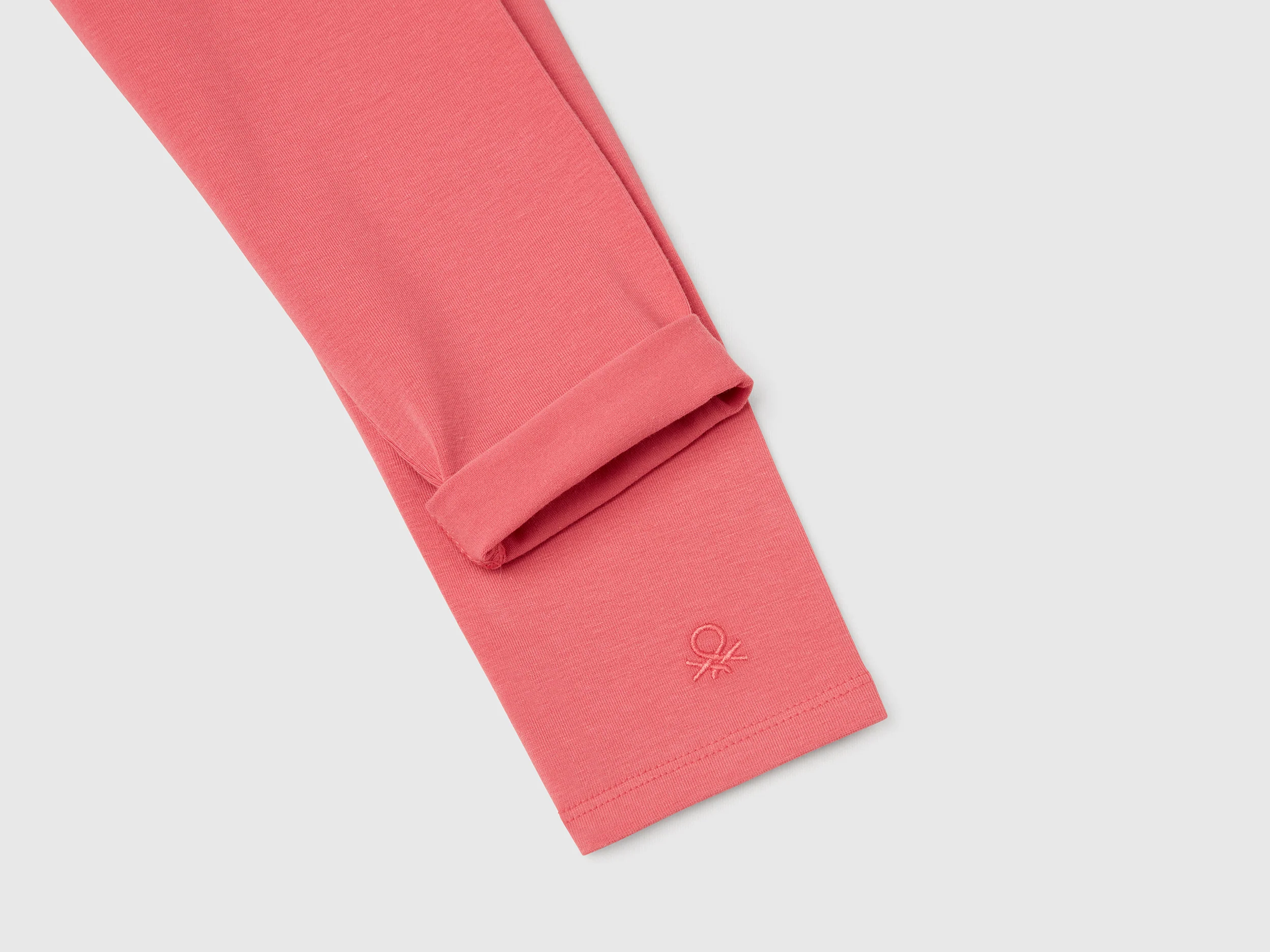 Leggings in cotone stretch con logo - Image 3