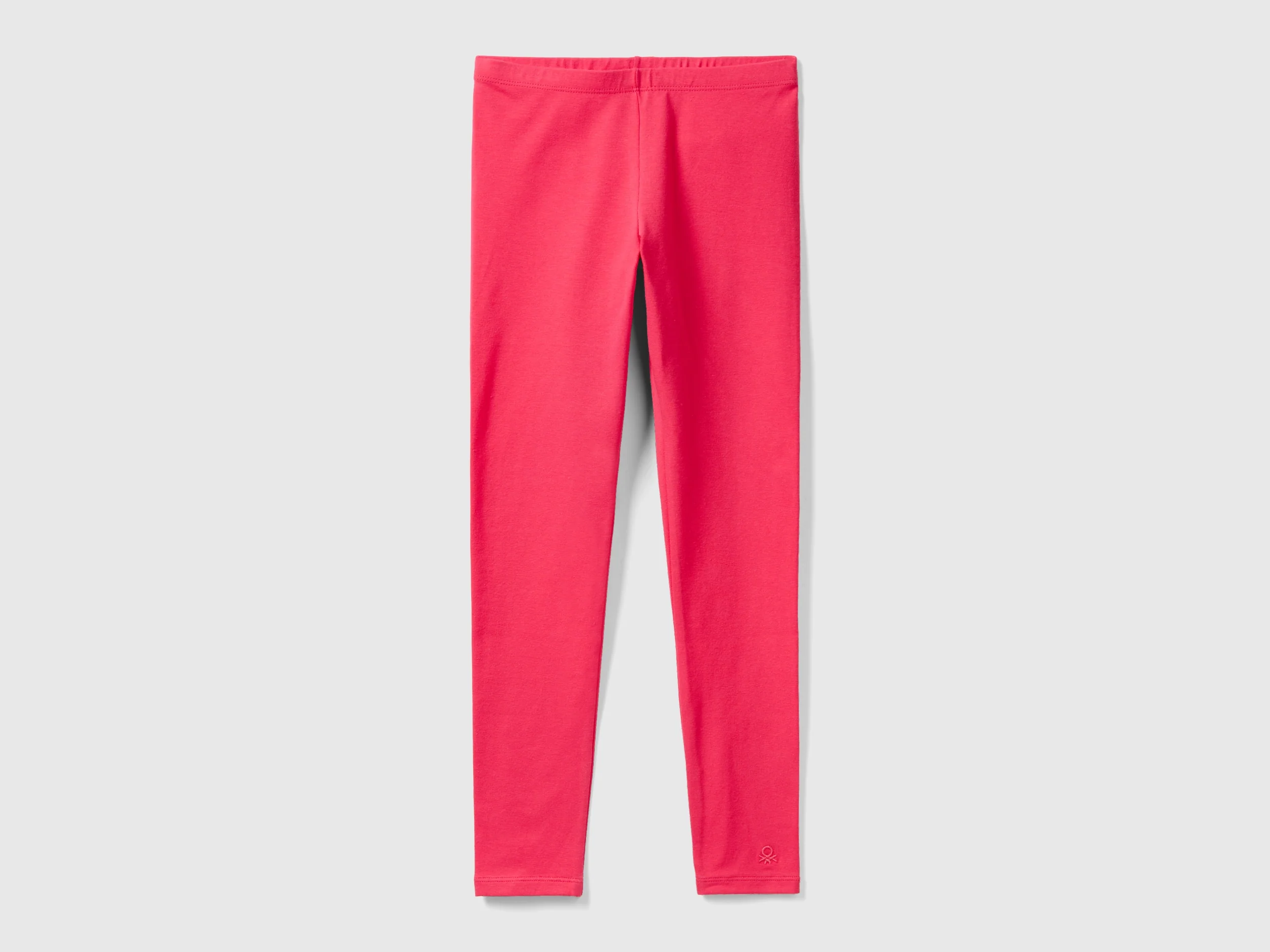 Leggings in cotone stretch con logo