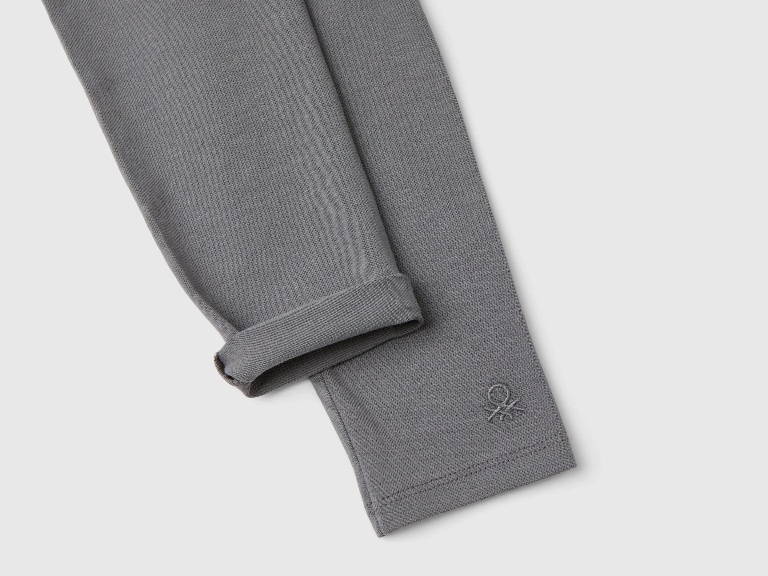 Leggings in cotone stretch con logo - Image 3