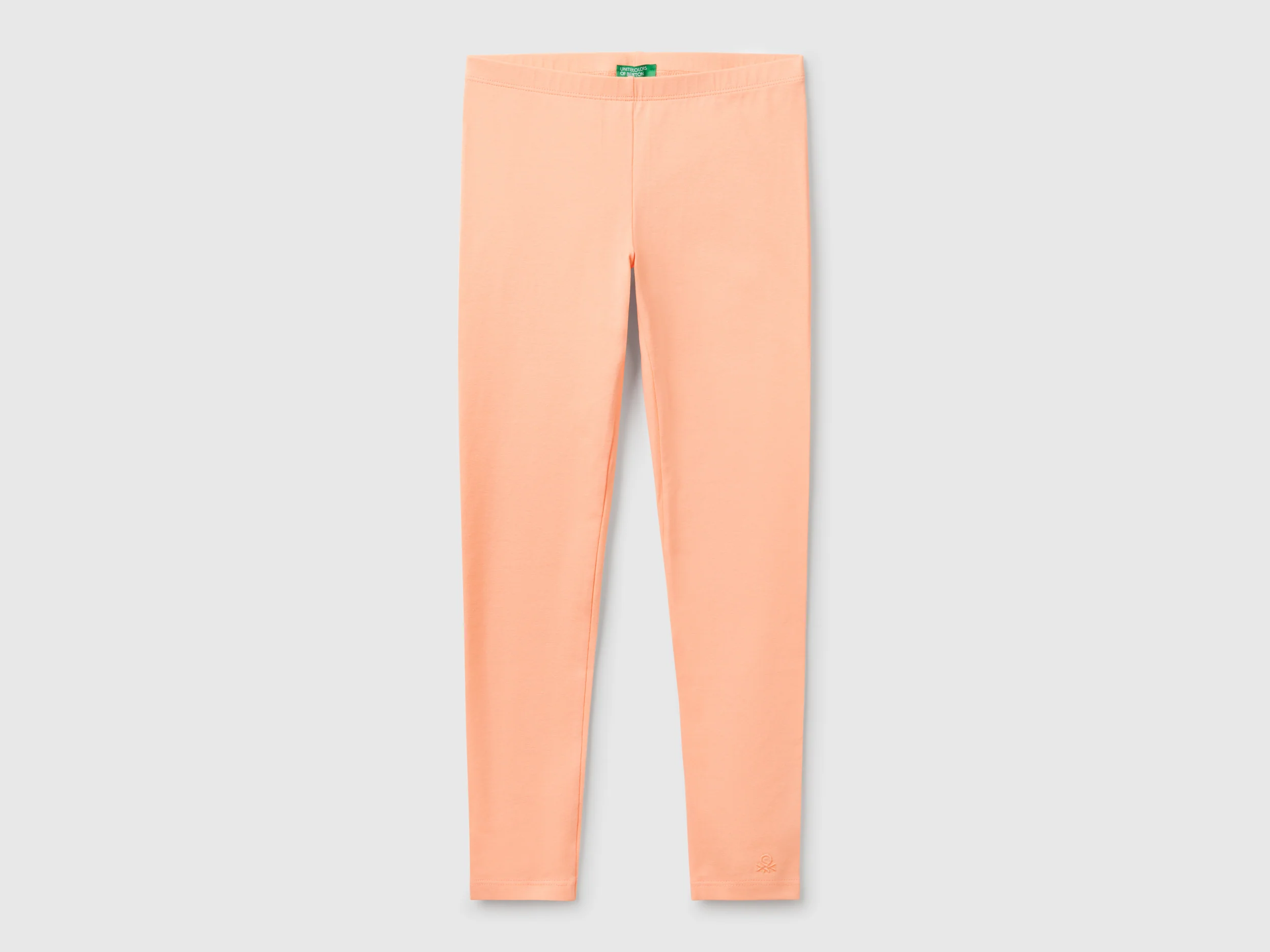 Leggings in cotone stretch con logo