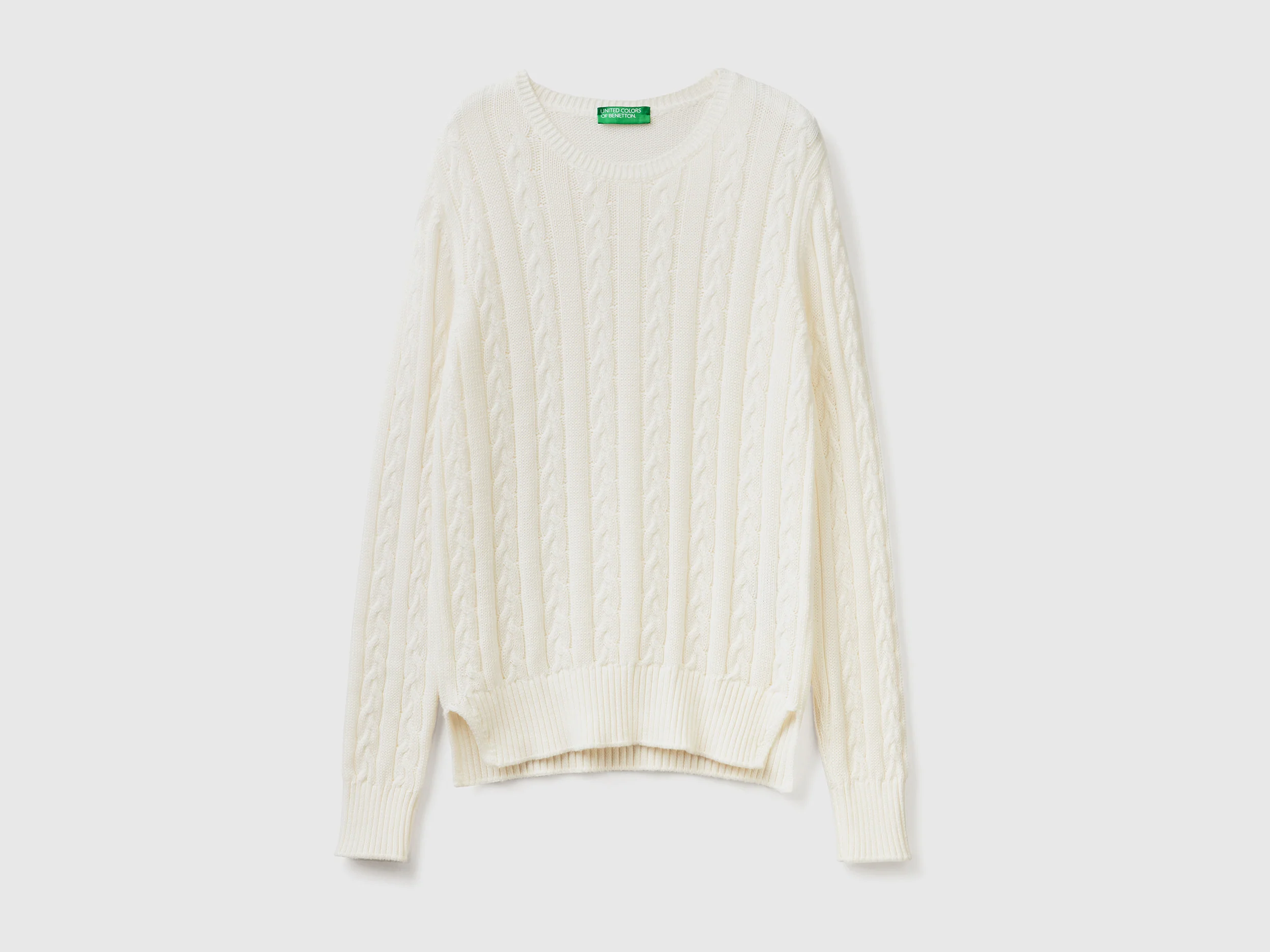 Maglia a trecce 100% cotone