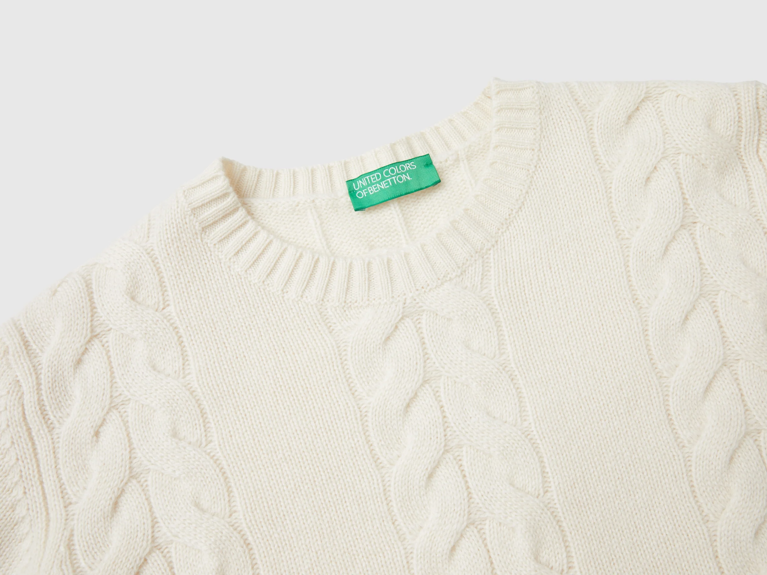 Maglia a trecce in puro cashmere - Image 3