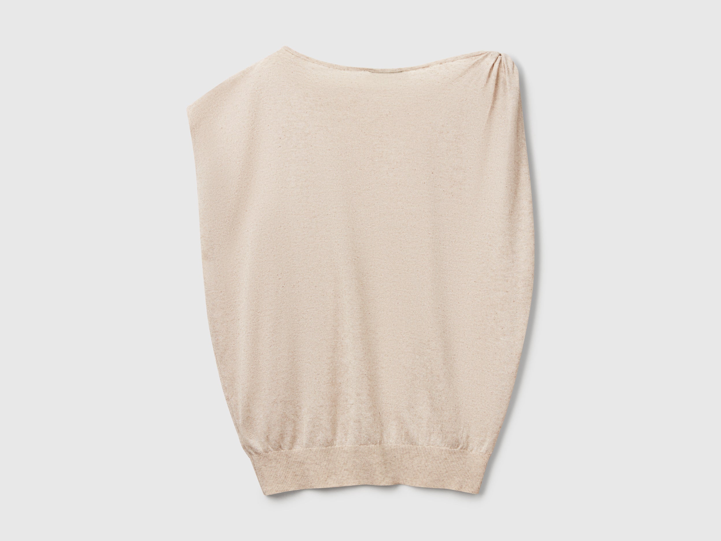 Maglia asimmetrica in misto lino - Image 2