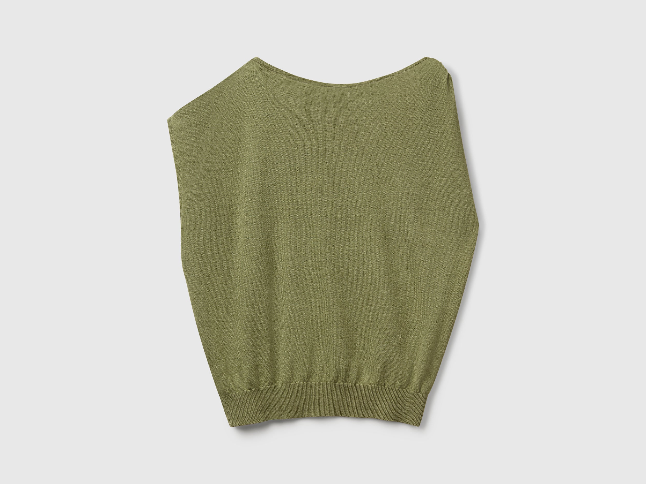 Maglia asimmetrica in misto lino - Image 2