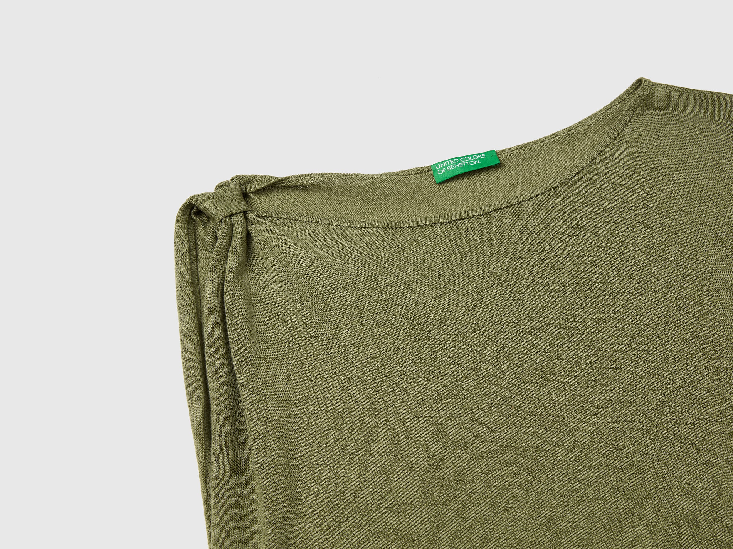 Maglia asimmetrica in misto lino - Image 3