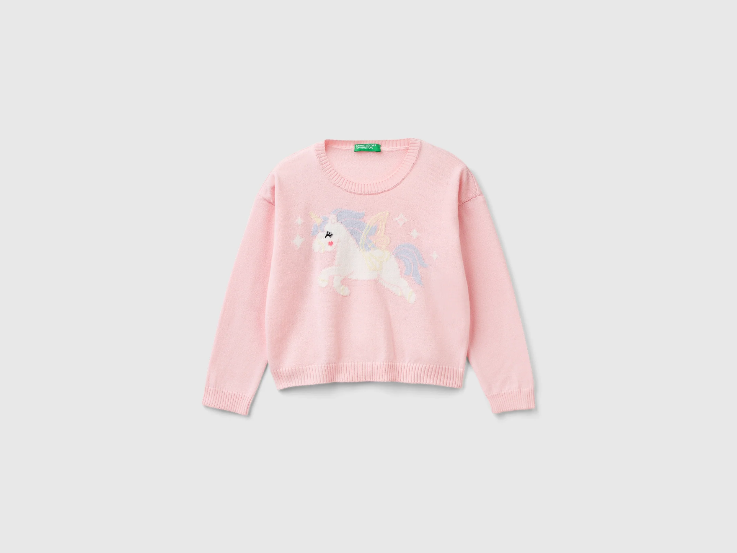 Maglia con intarsio unicorno