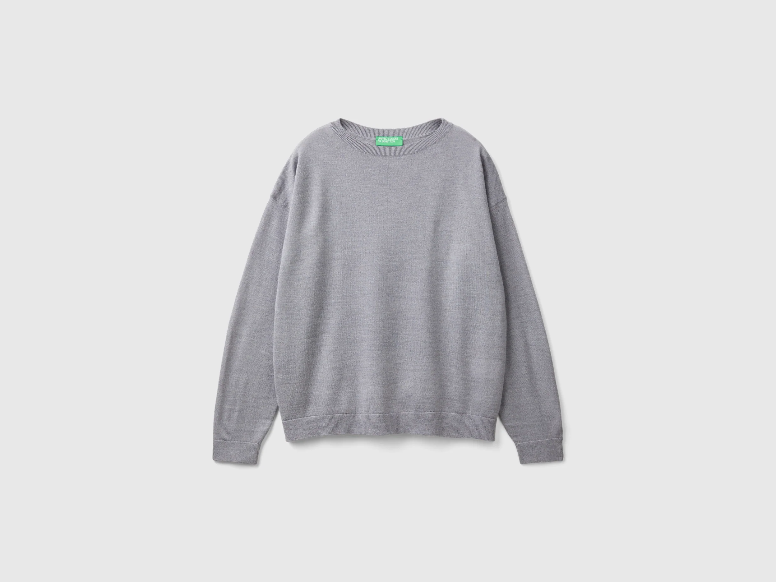 Maglia con scollo a barchetta in pura lana Merino