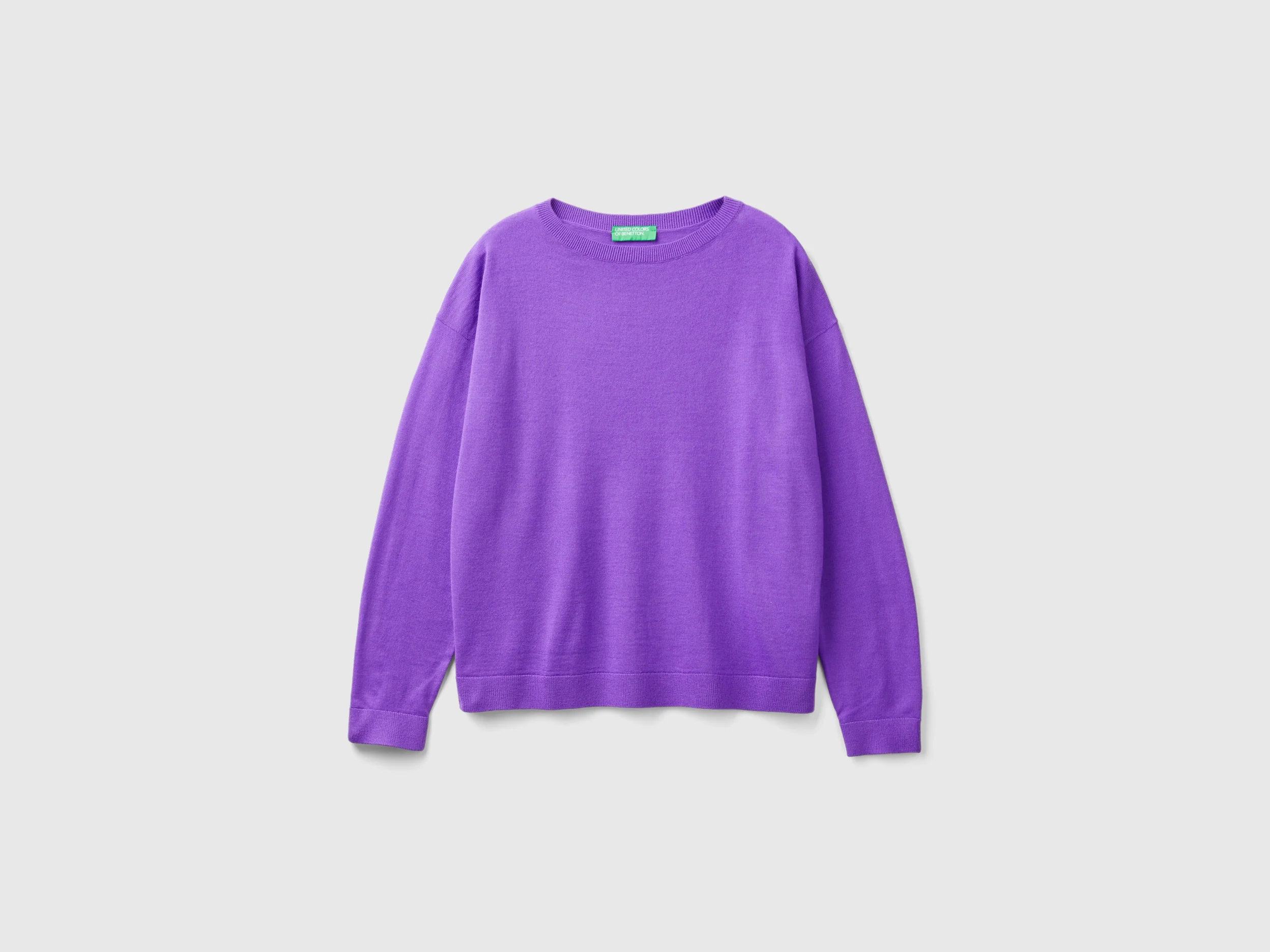 Maglia con scollo a barchetta in pura lana Merino