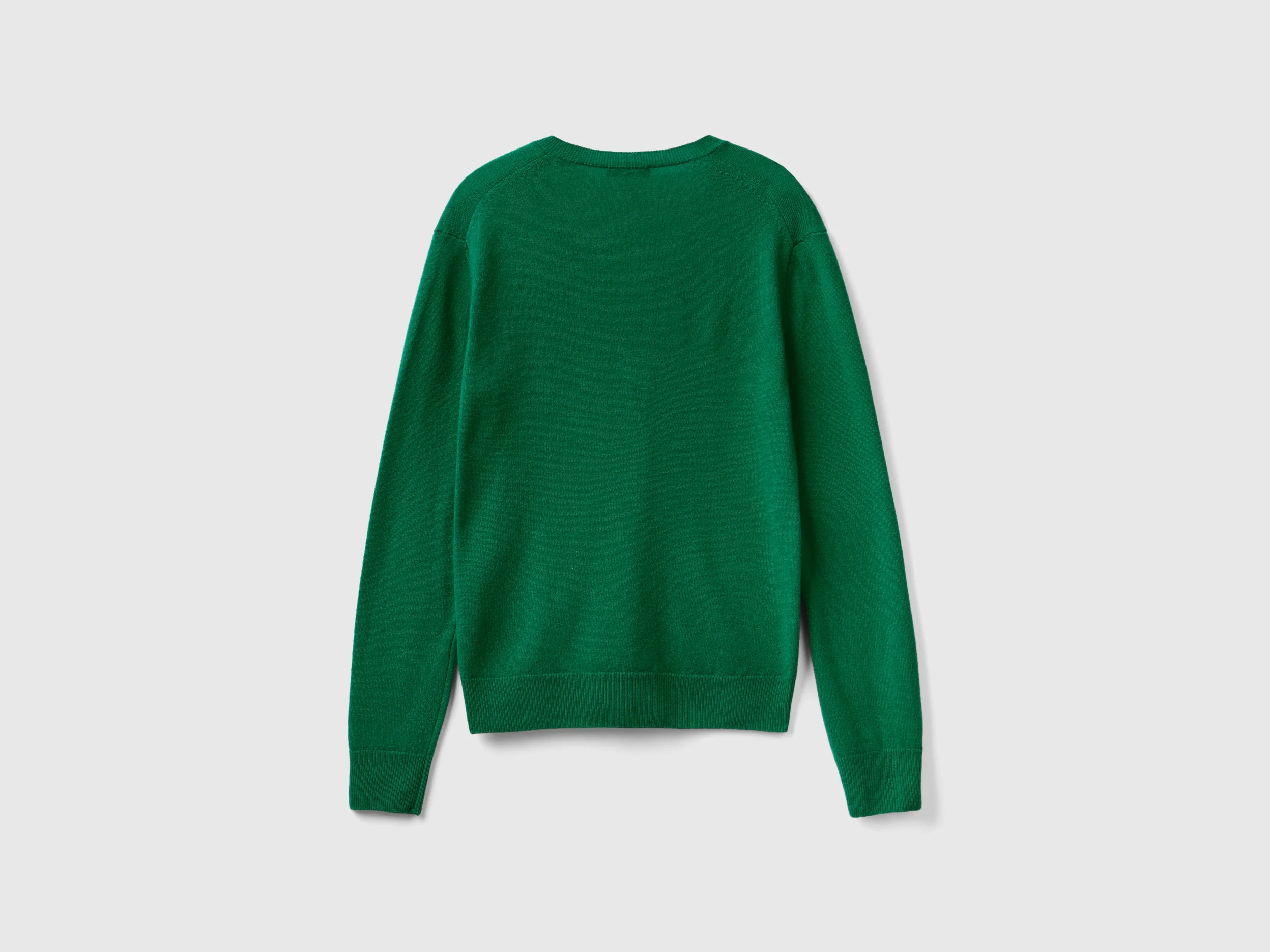Maglia con scollo a V bosco in pura lana Merino - Image 2