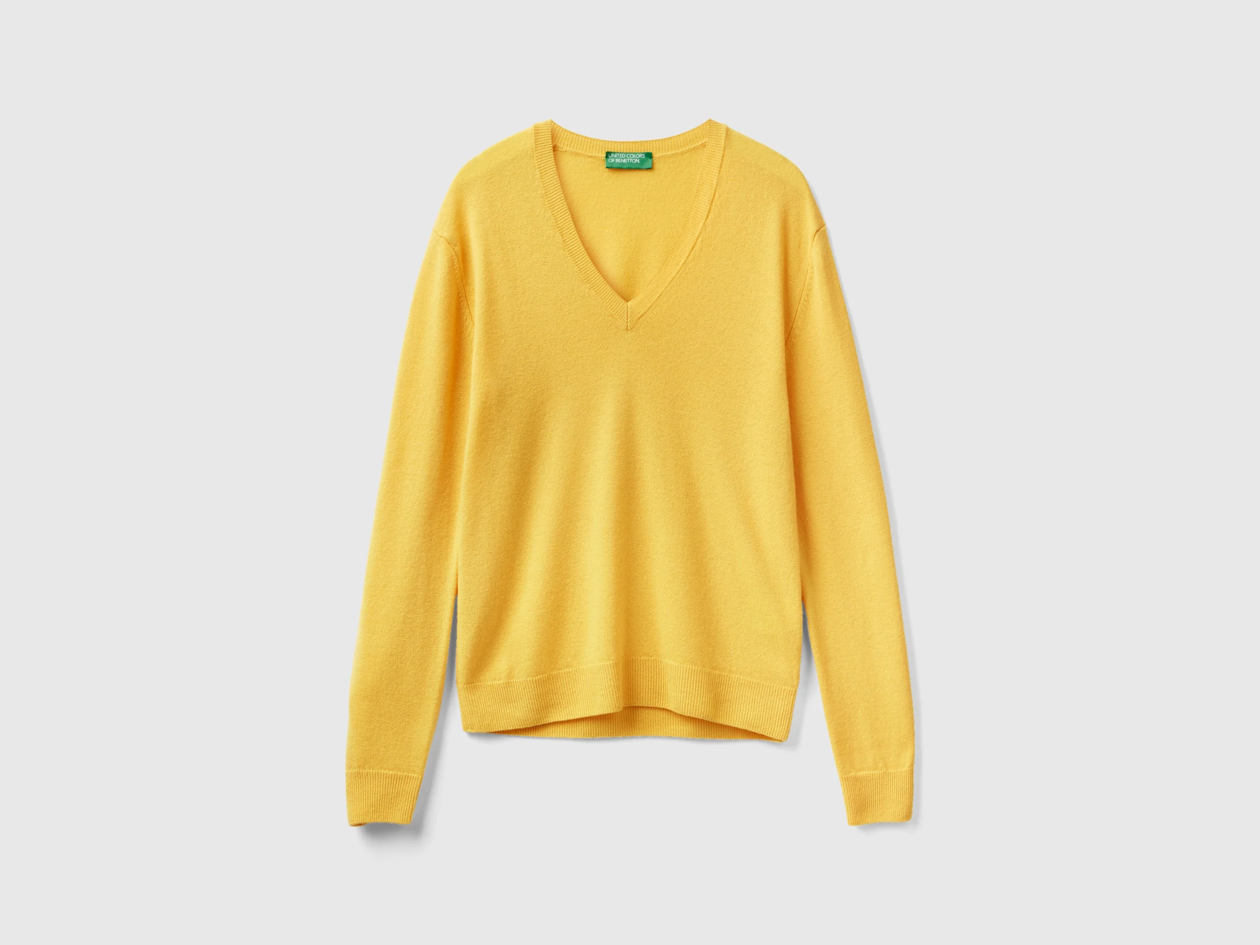 Maglia con scollo a V in pura lana Merino