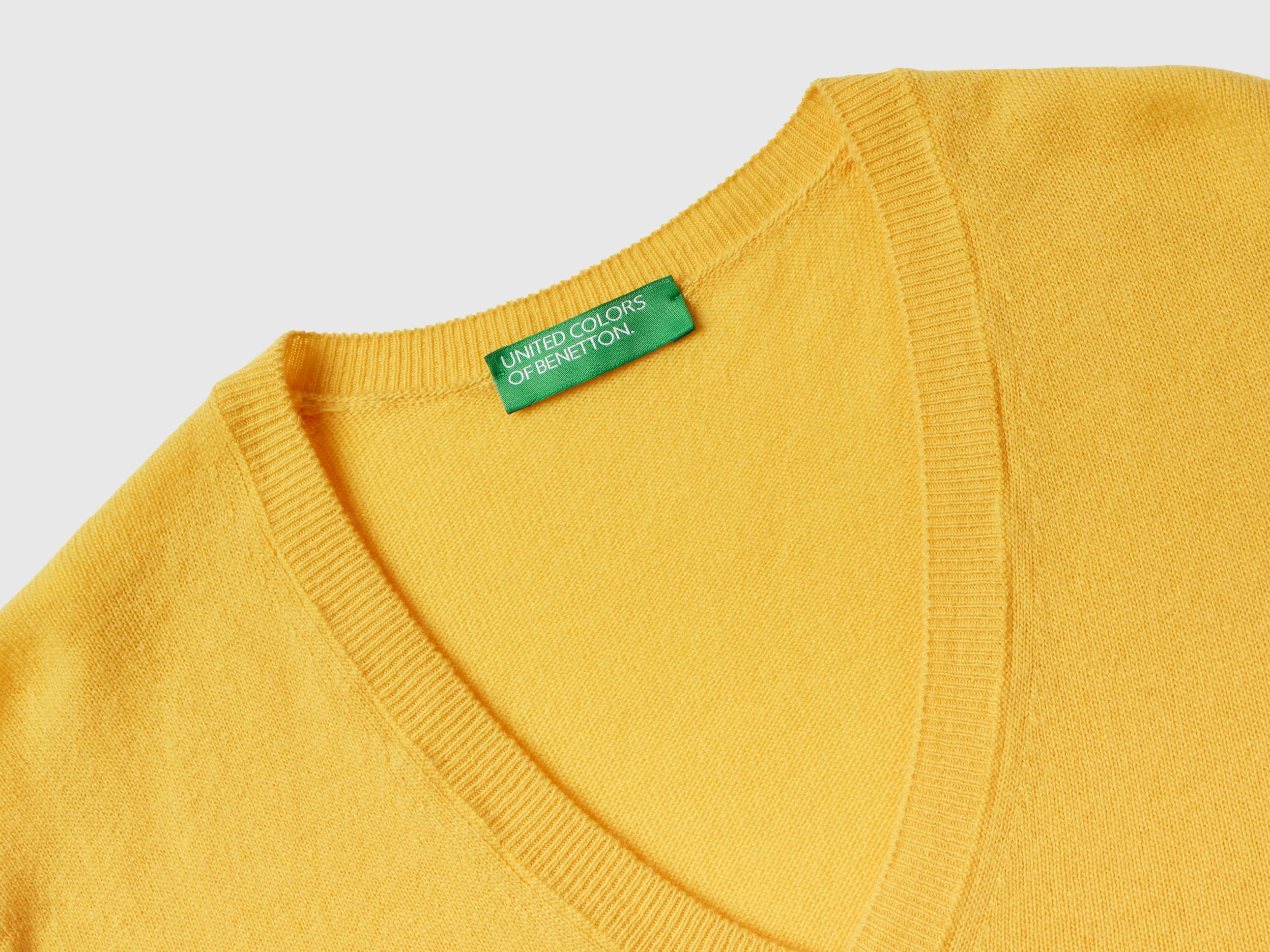 Maglia con scollo a V in pura lana Merino - Image 3