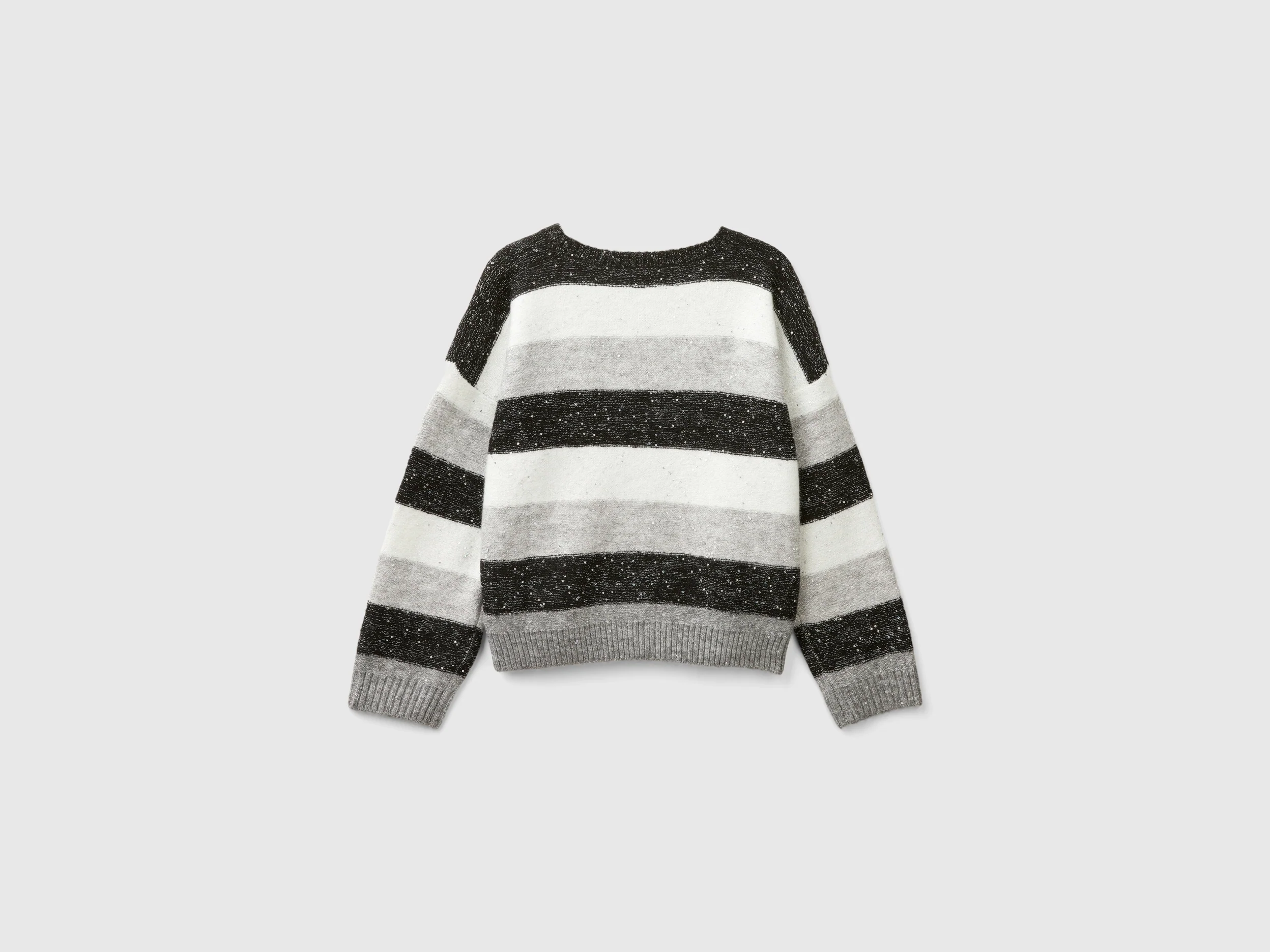 Maglia con tessuto riciclato e paillettes - Image 2