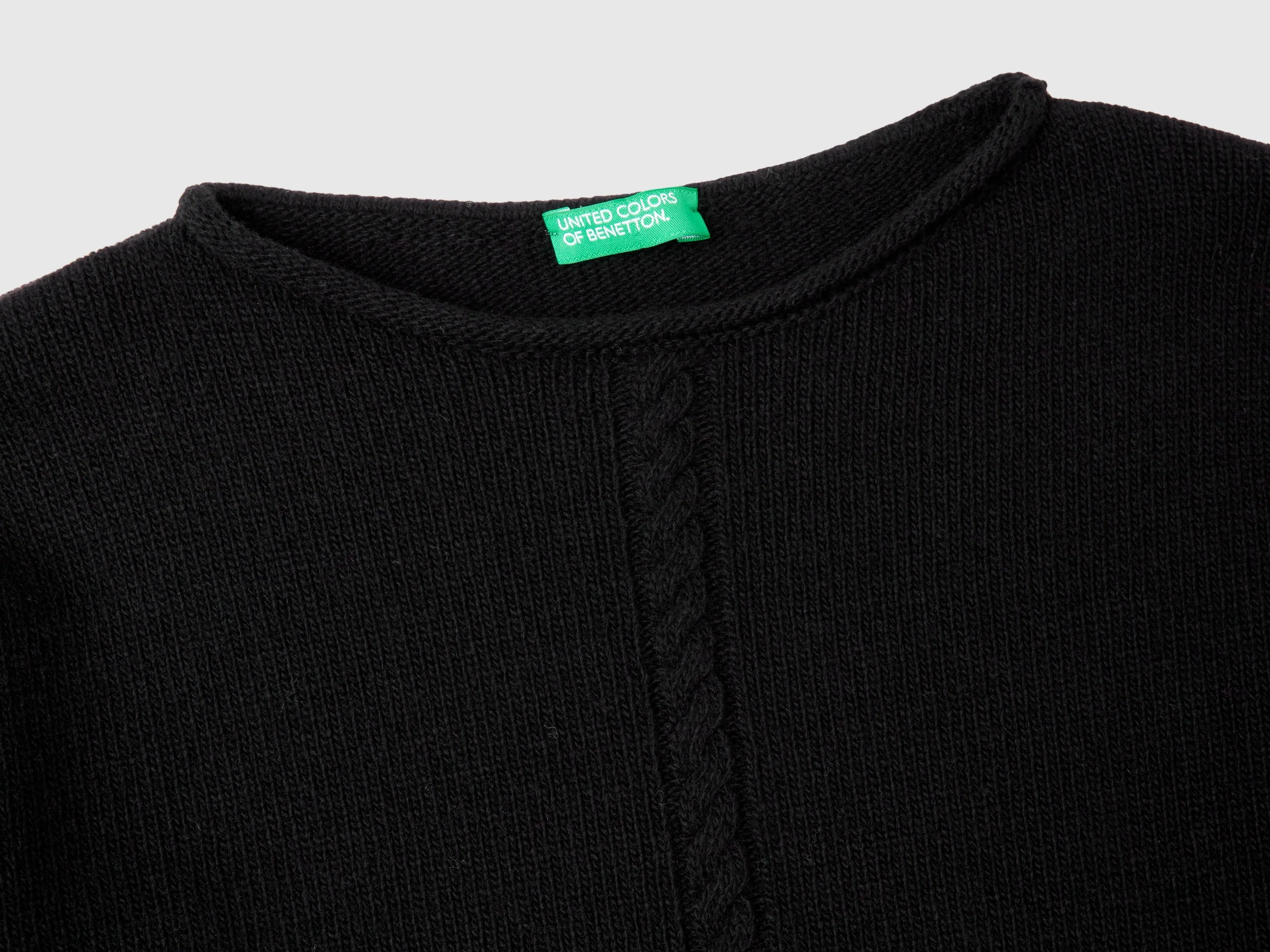 Maglia con trecce in misto lana - Image 3