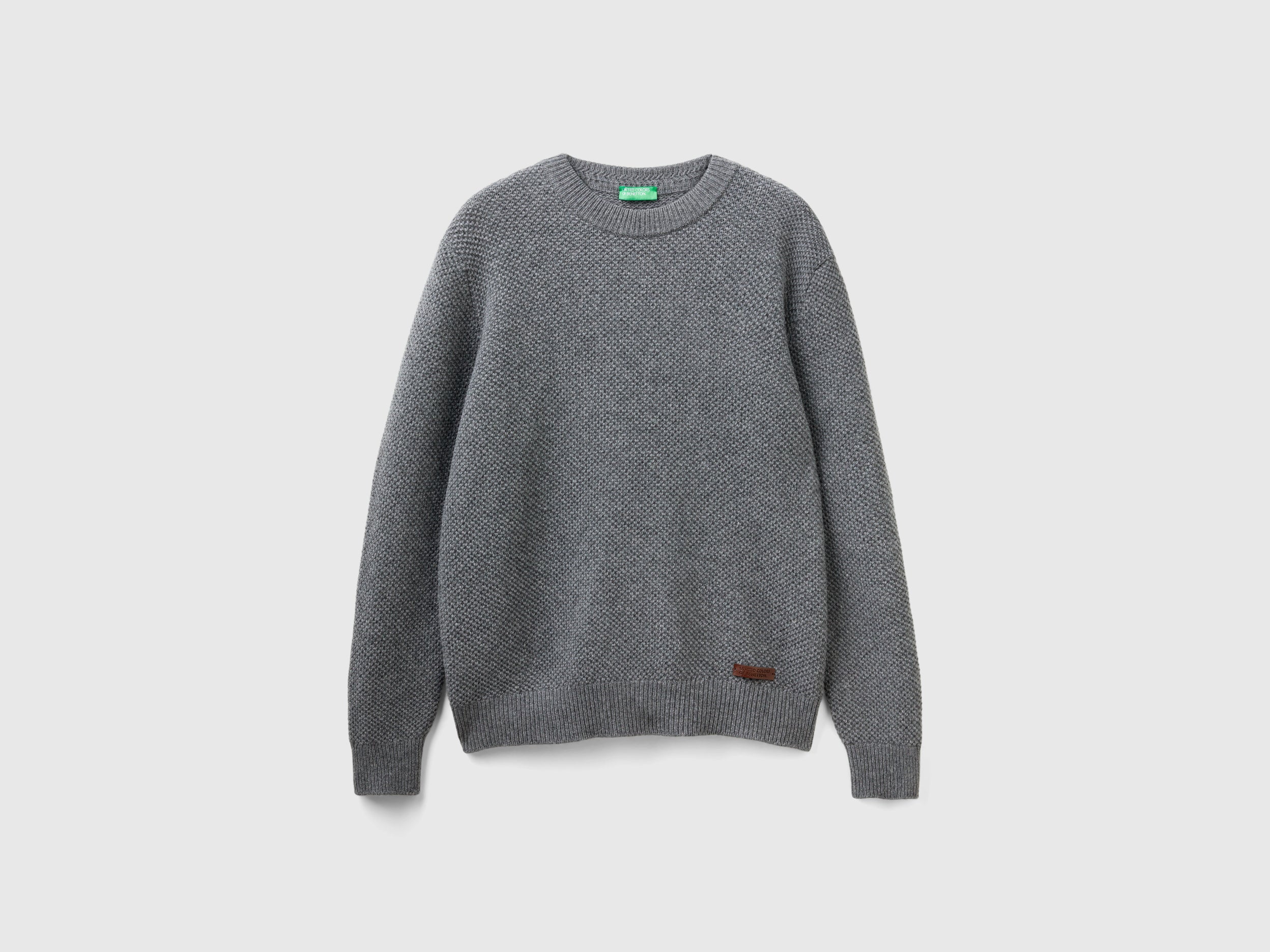 Maglia girocollo in misto lana