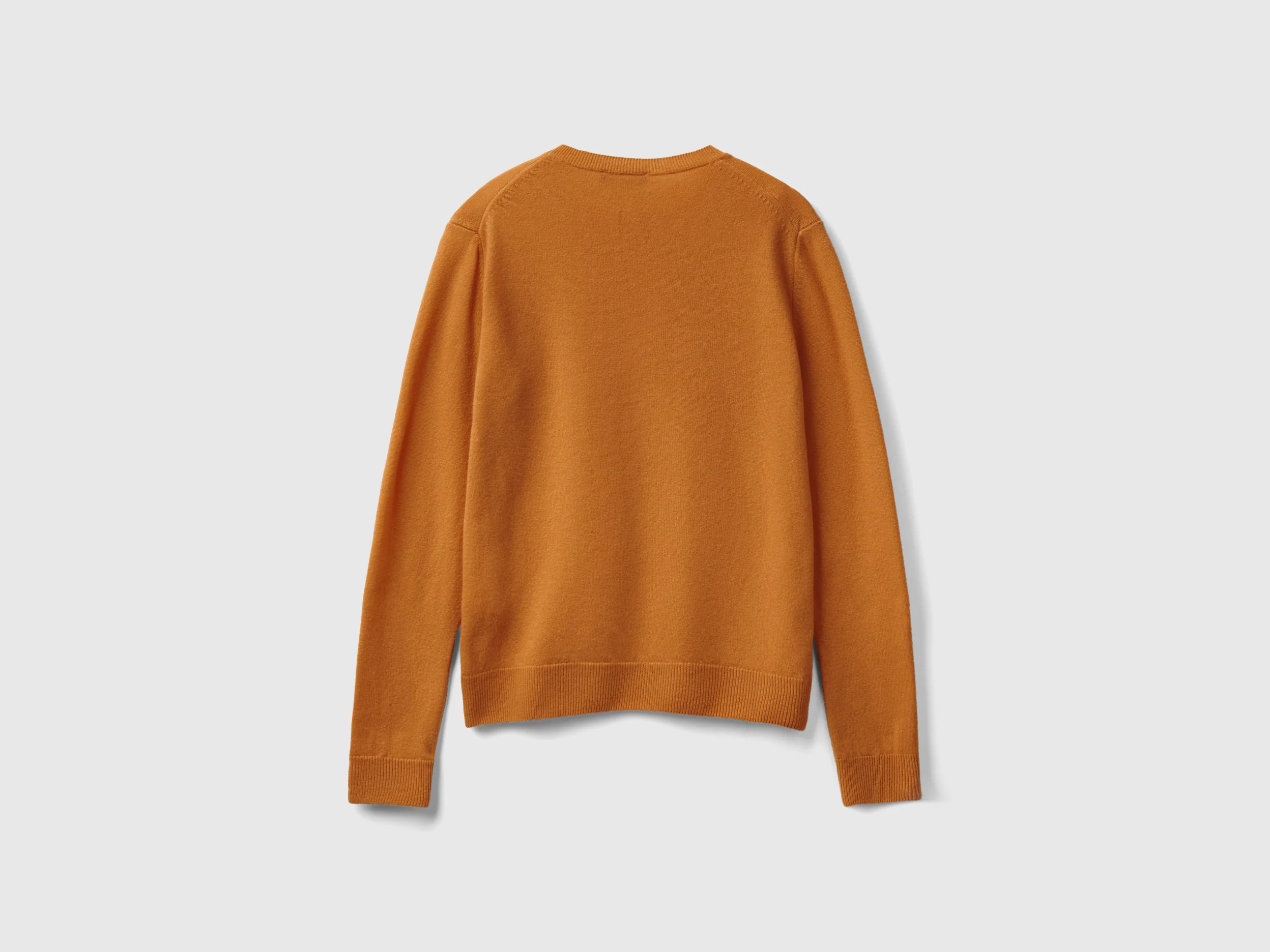 Maglia girocollo tabacco in lana Merino - Image 2