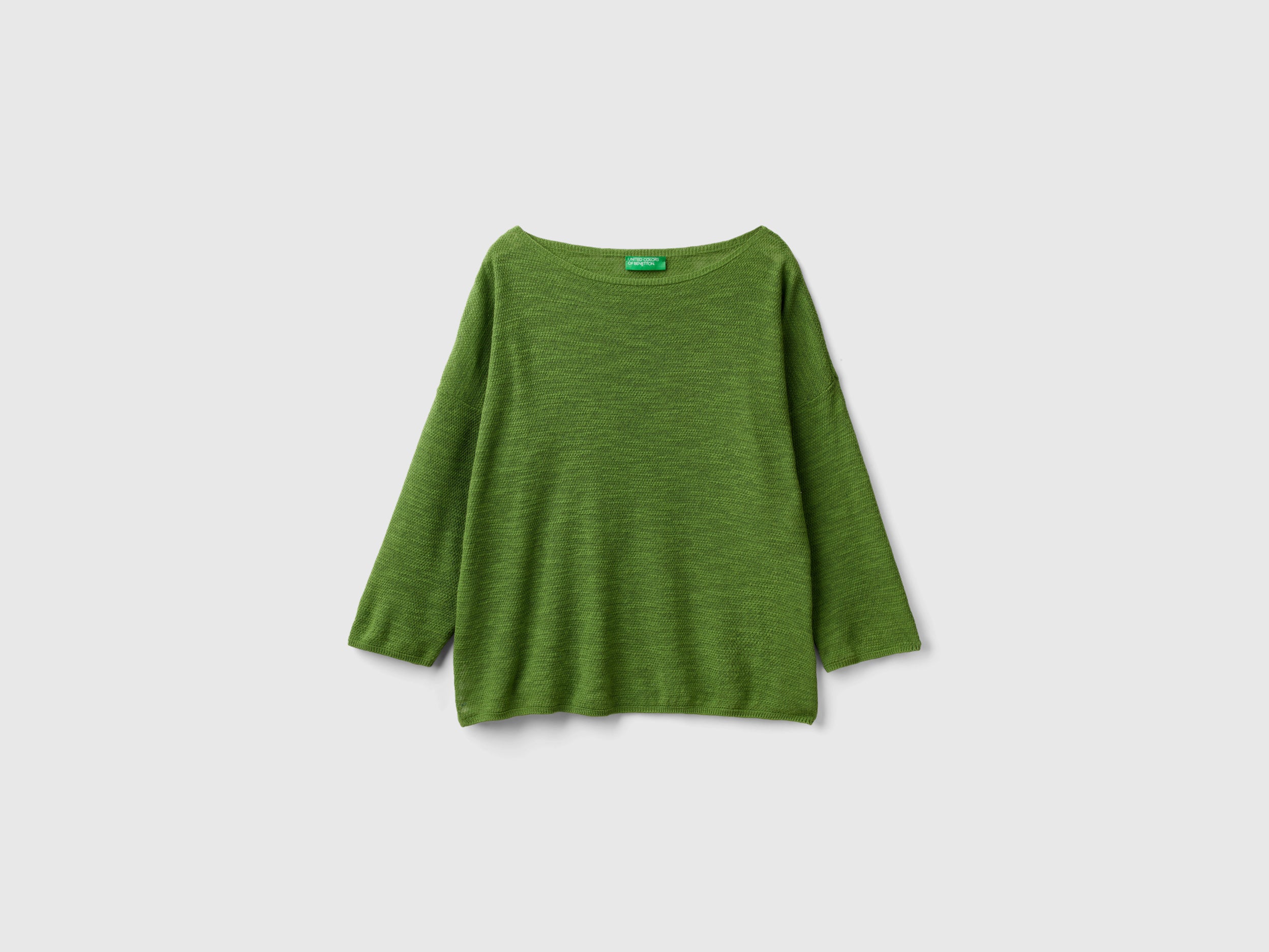 Maglia in misto lino con manica a 3/4