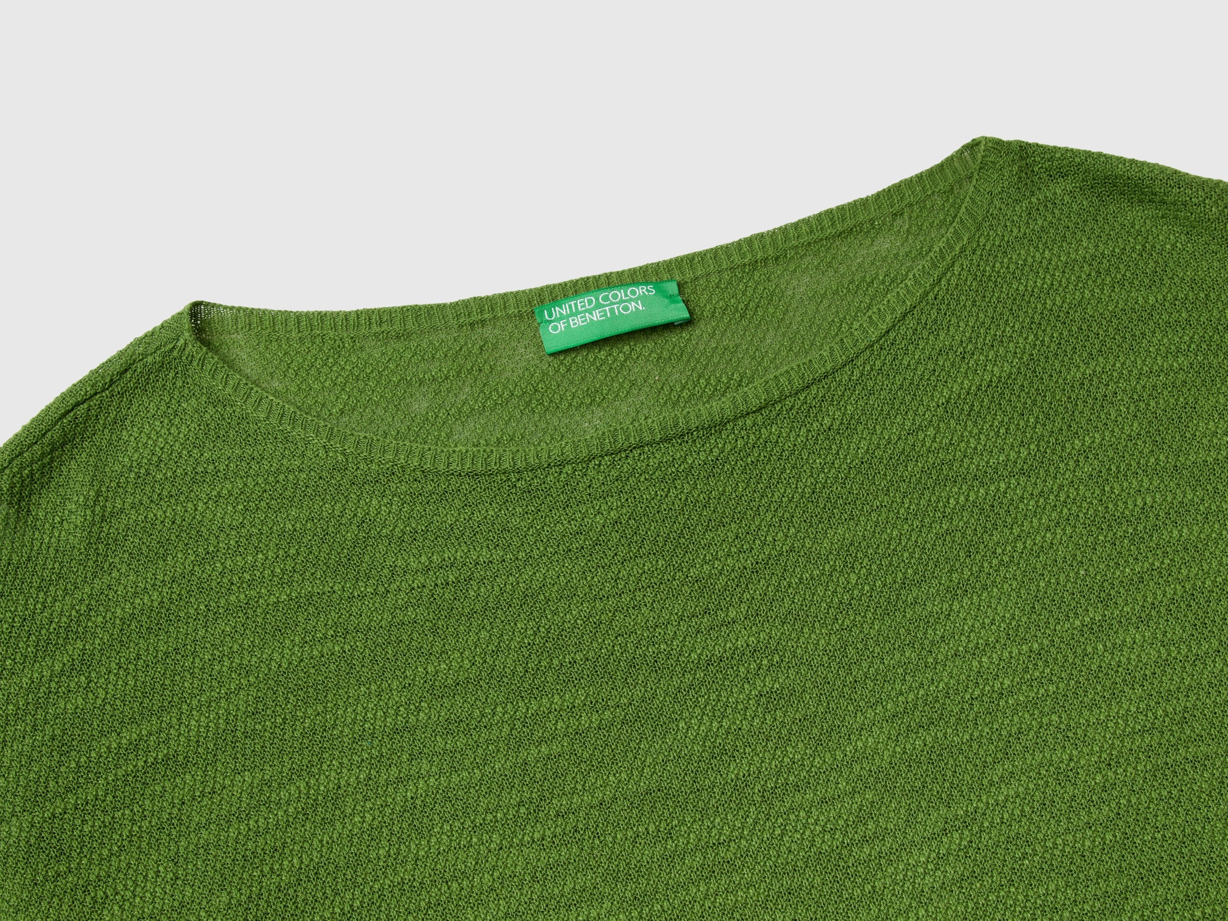 Maglia in misto lino con manica a 3/4 - Image 3