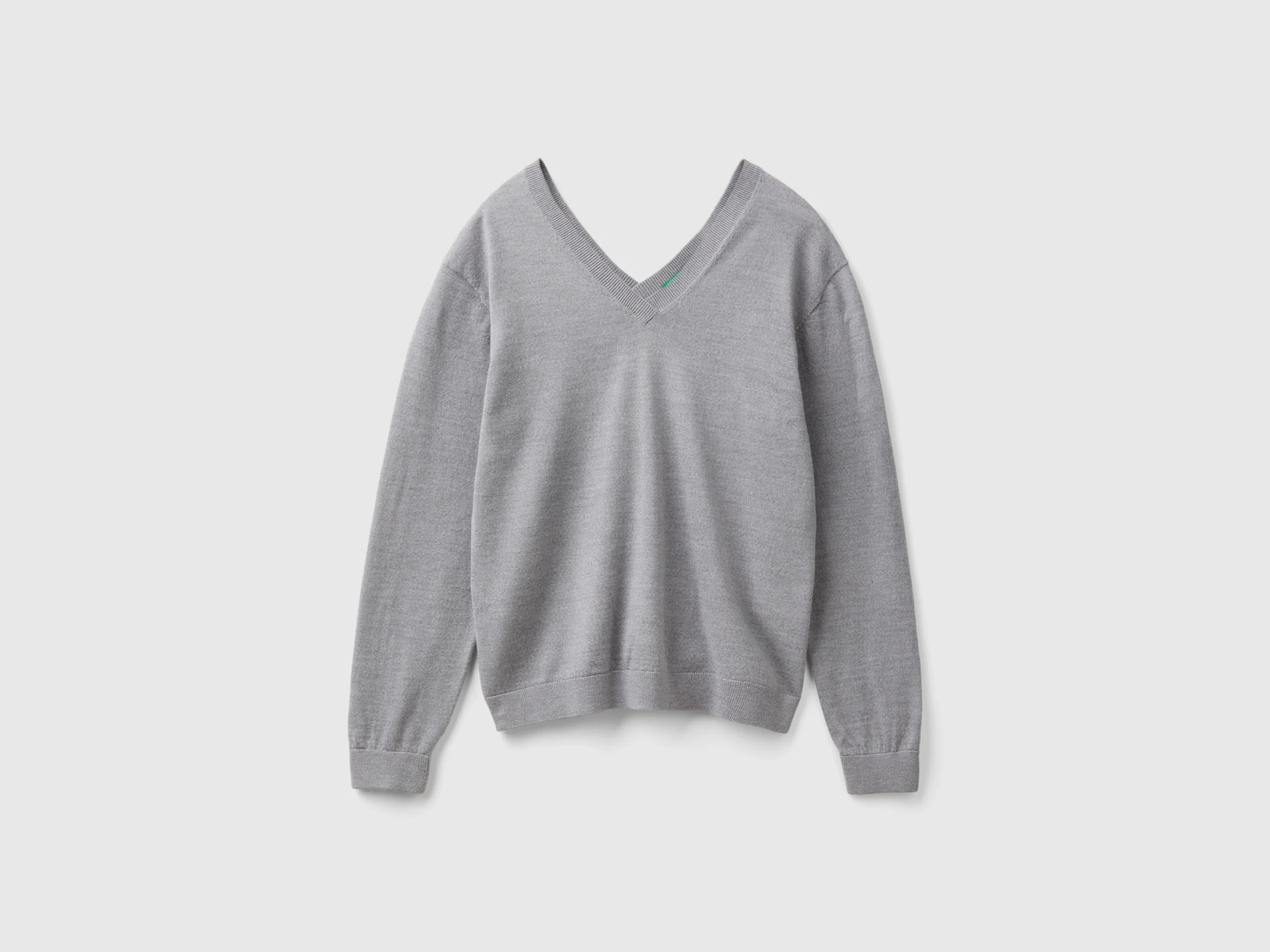 Maglia scollo a V in pura lana Merino