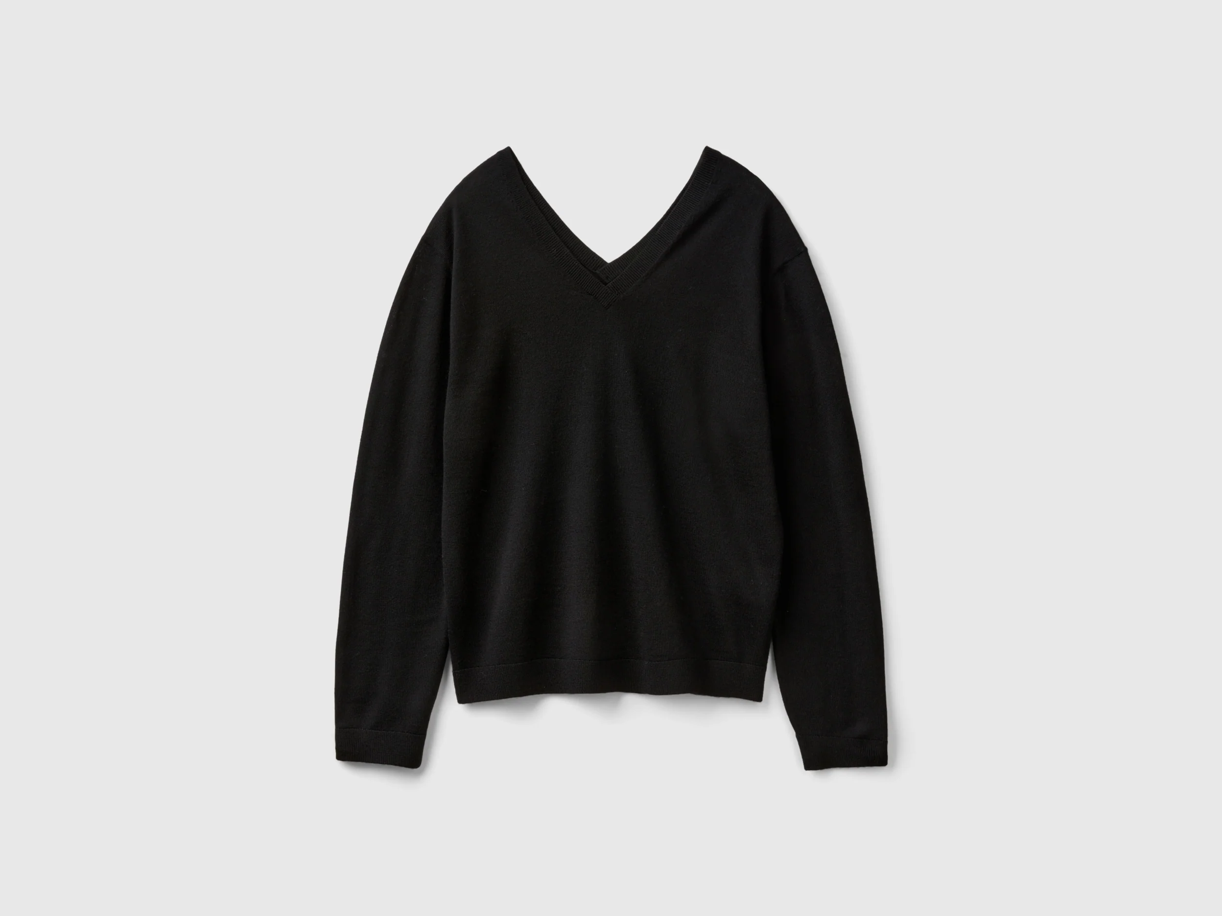Maglia scollo a V in pura lana Merino