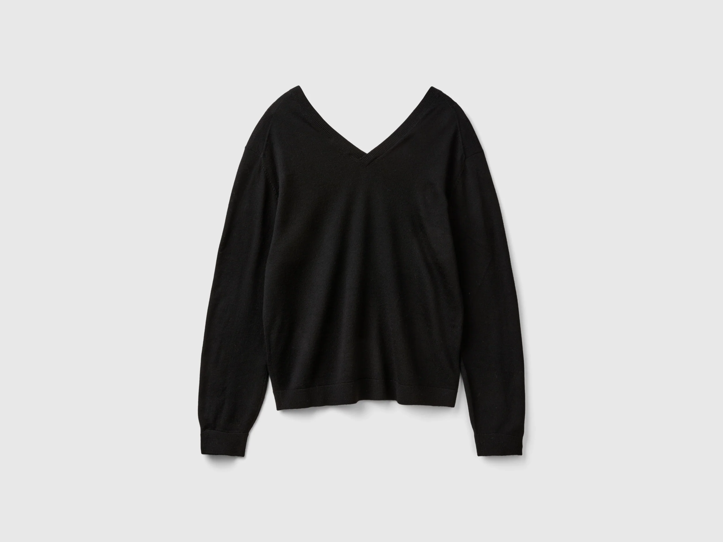 Maglia scollo a V in pura lana Merino - Image 2