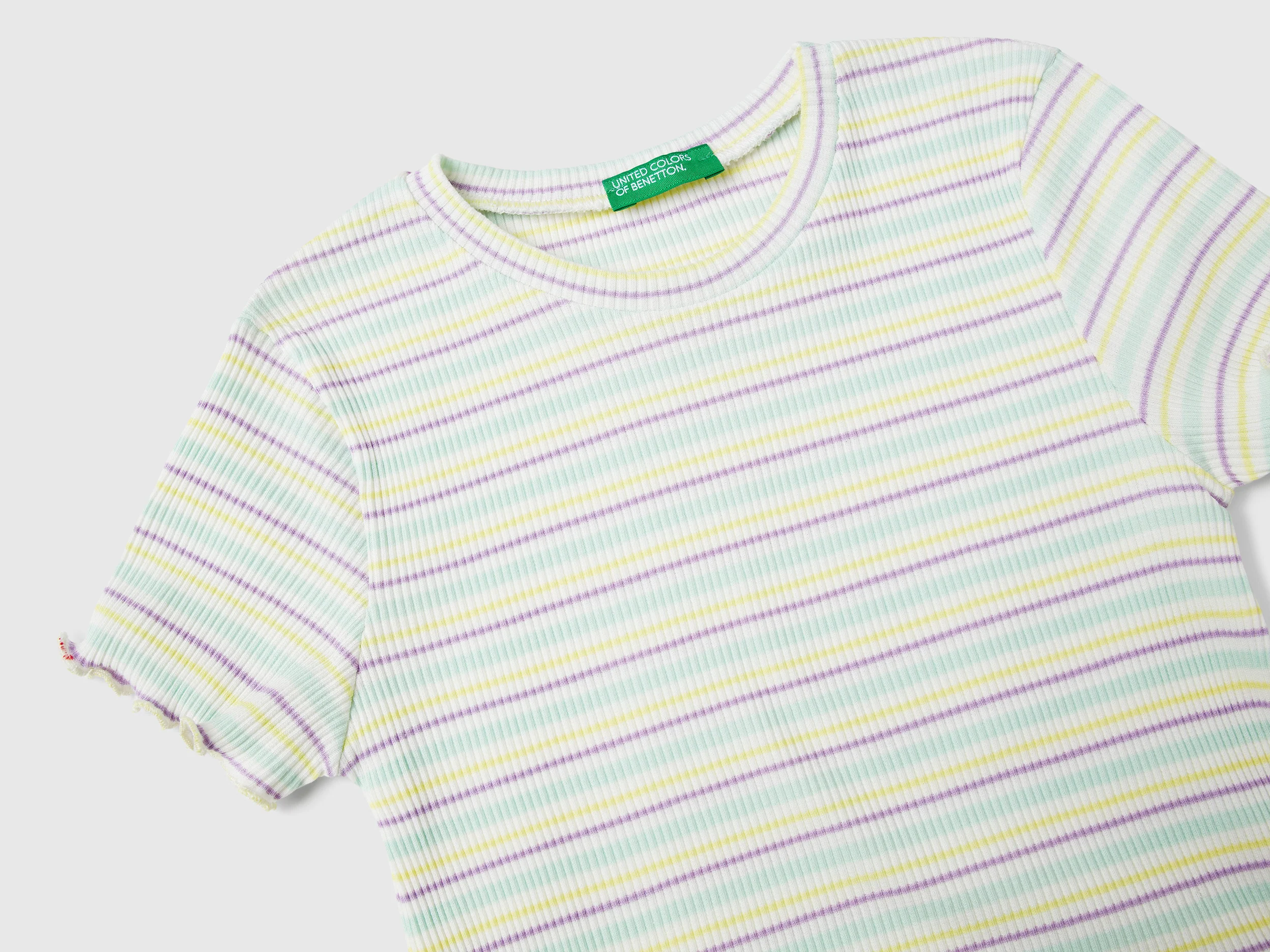 Maglietta a righe in cotone stretch - Image 3