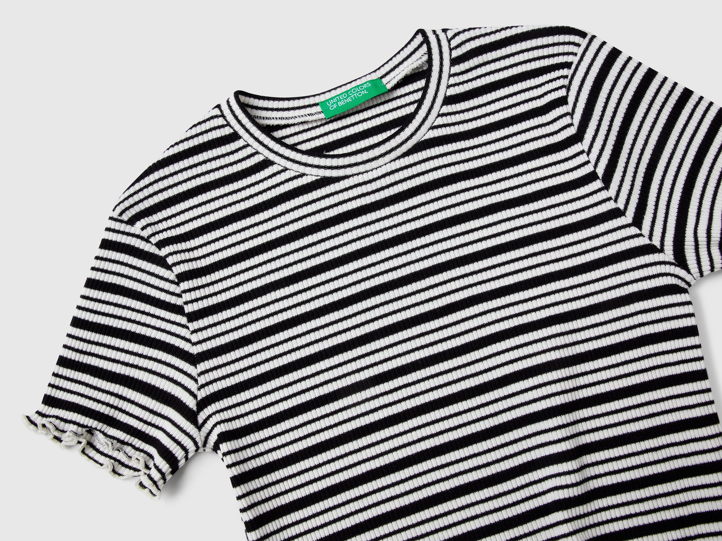 Maglietta a righe in cotone stretch - Image 3