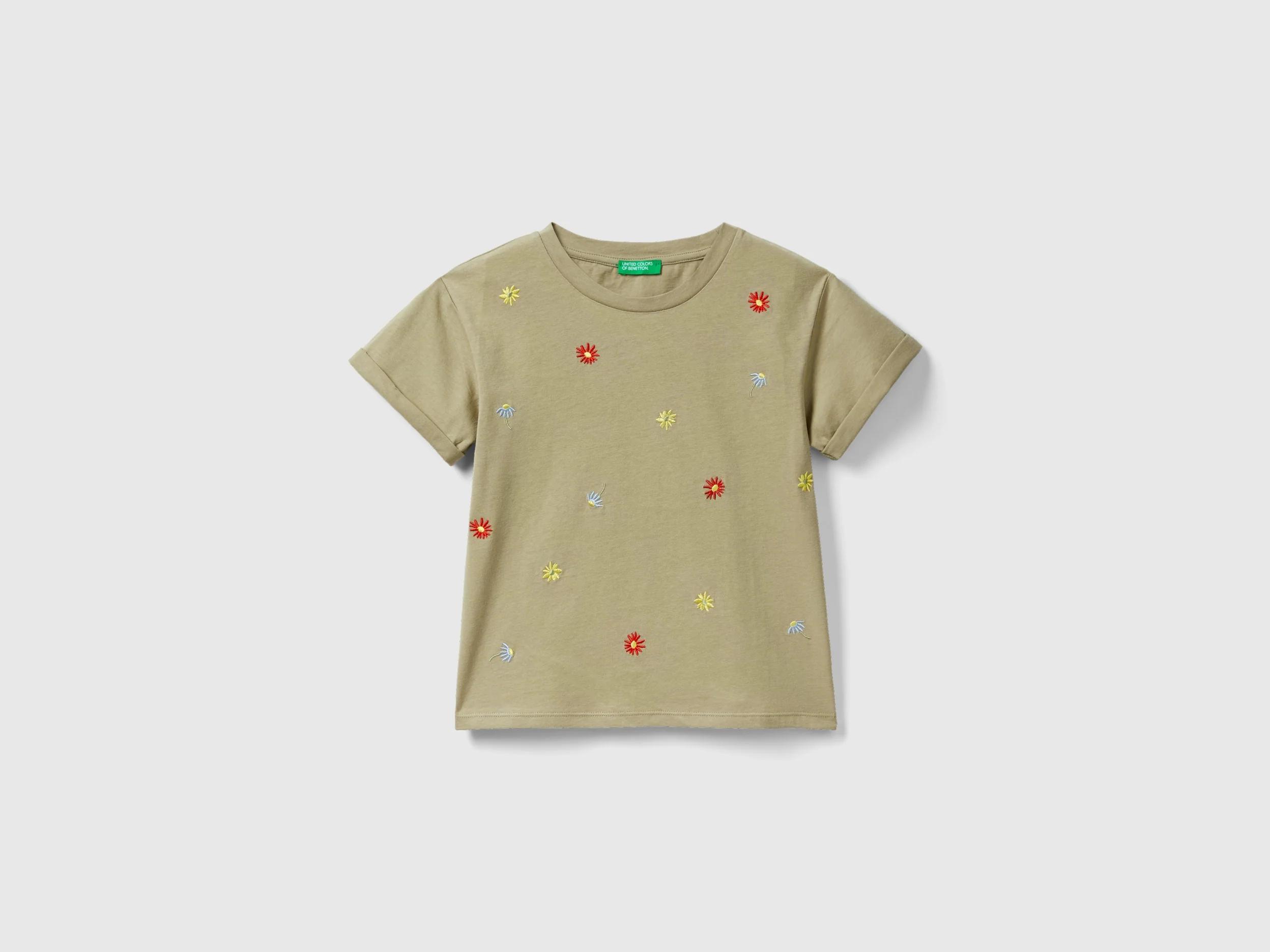 Maglietta con fiori ricamati