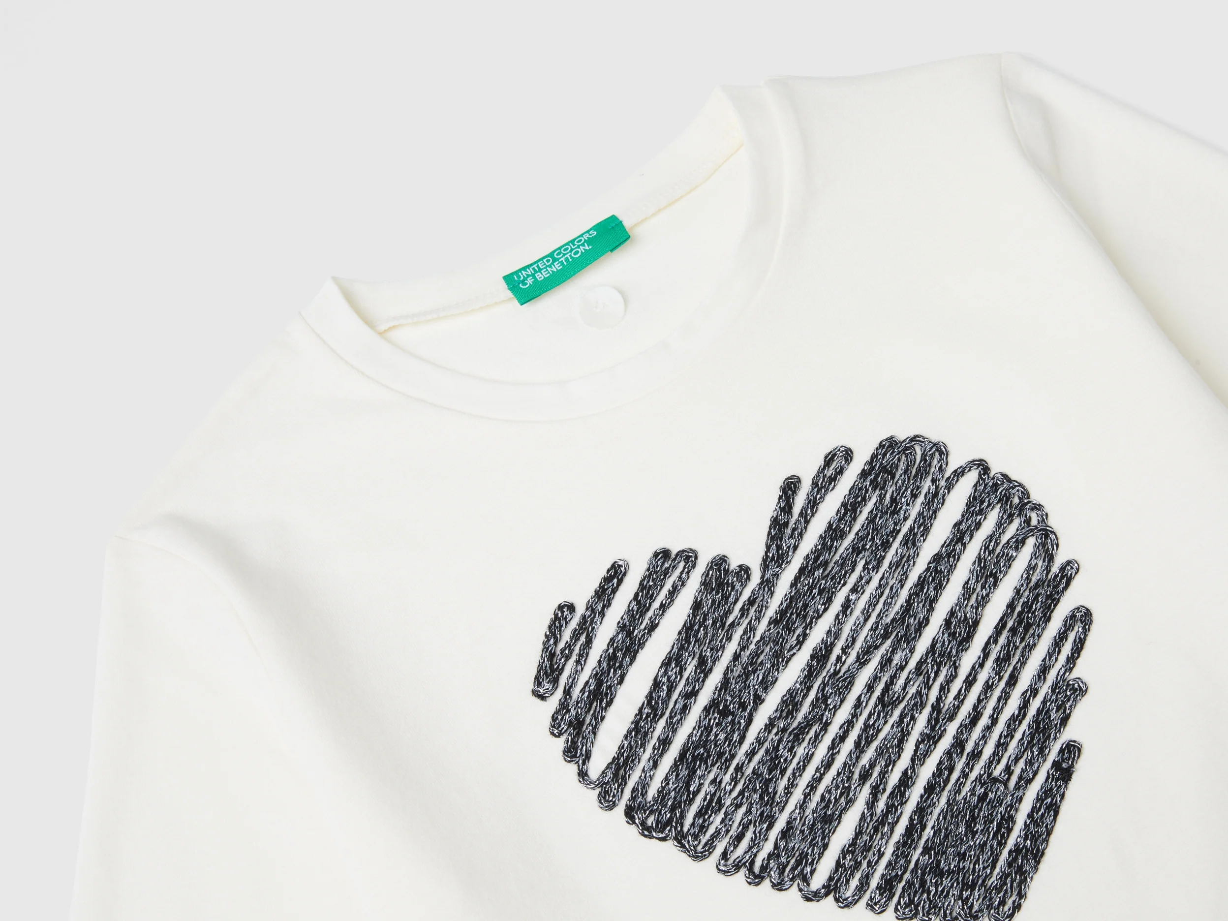 Maglietta con ricamo in lurex - Image 3