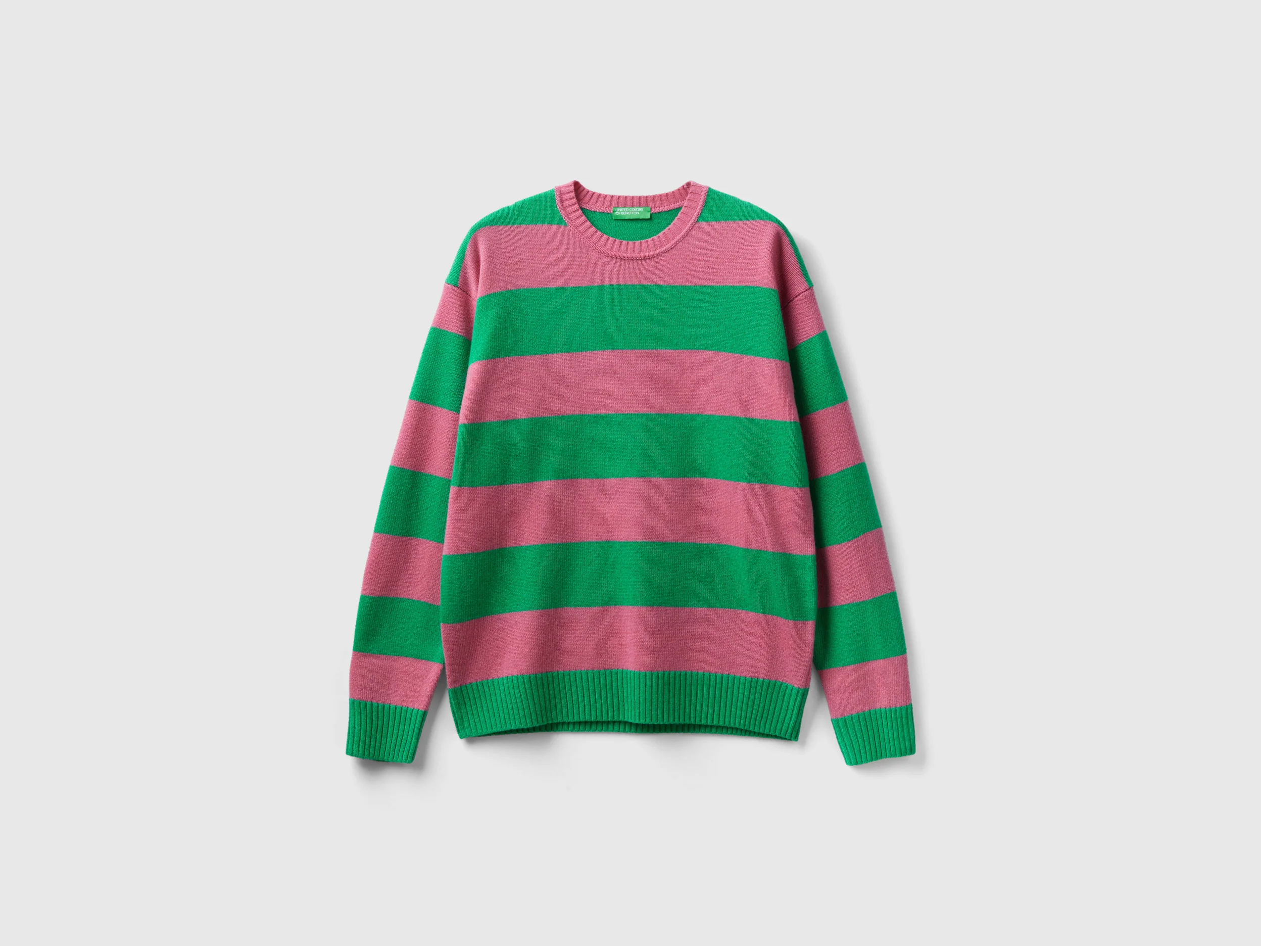 Maglione a righe bicolor