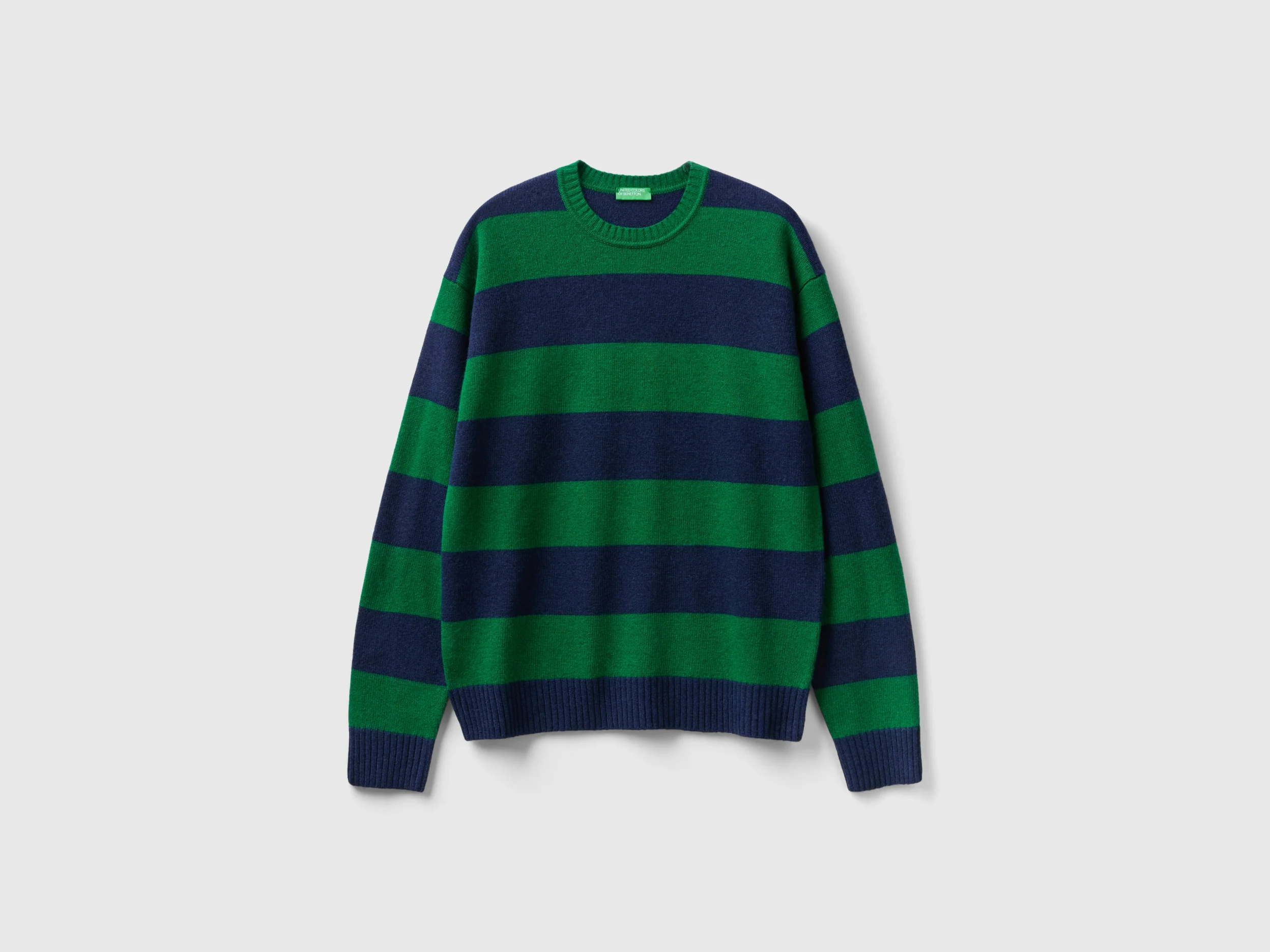 Maglione a righe bicolor