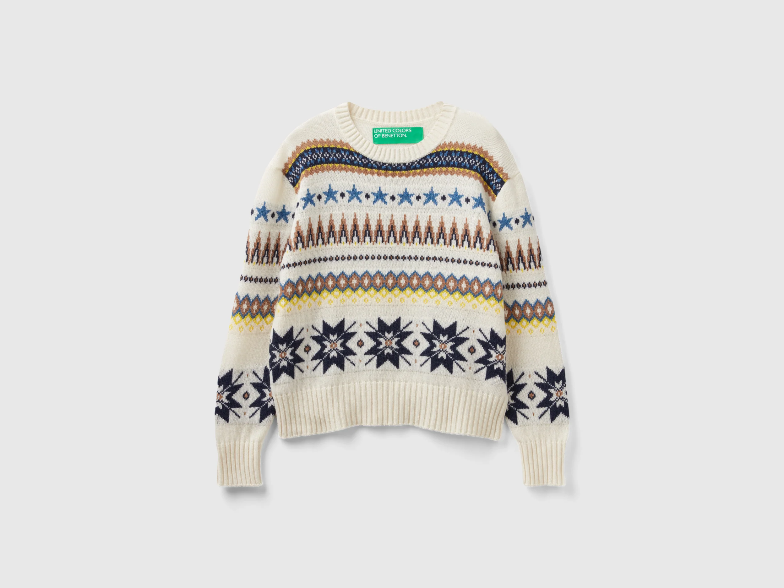 Maglione boxy fit con motivi geometrici