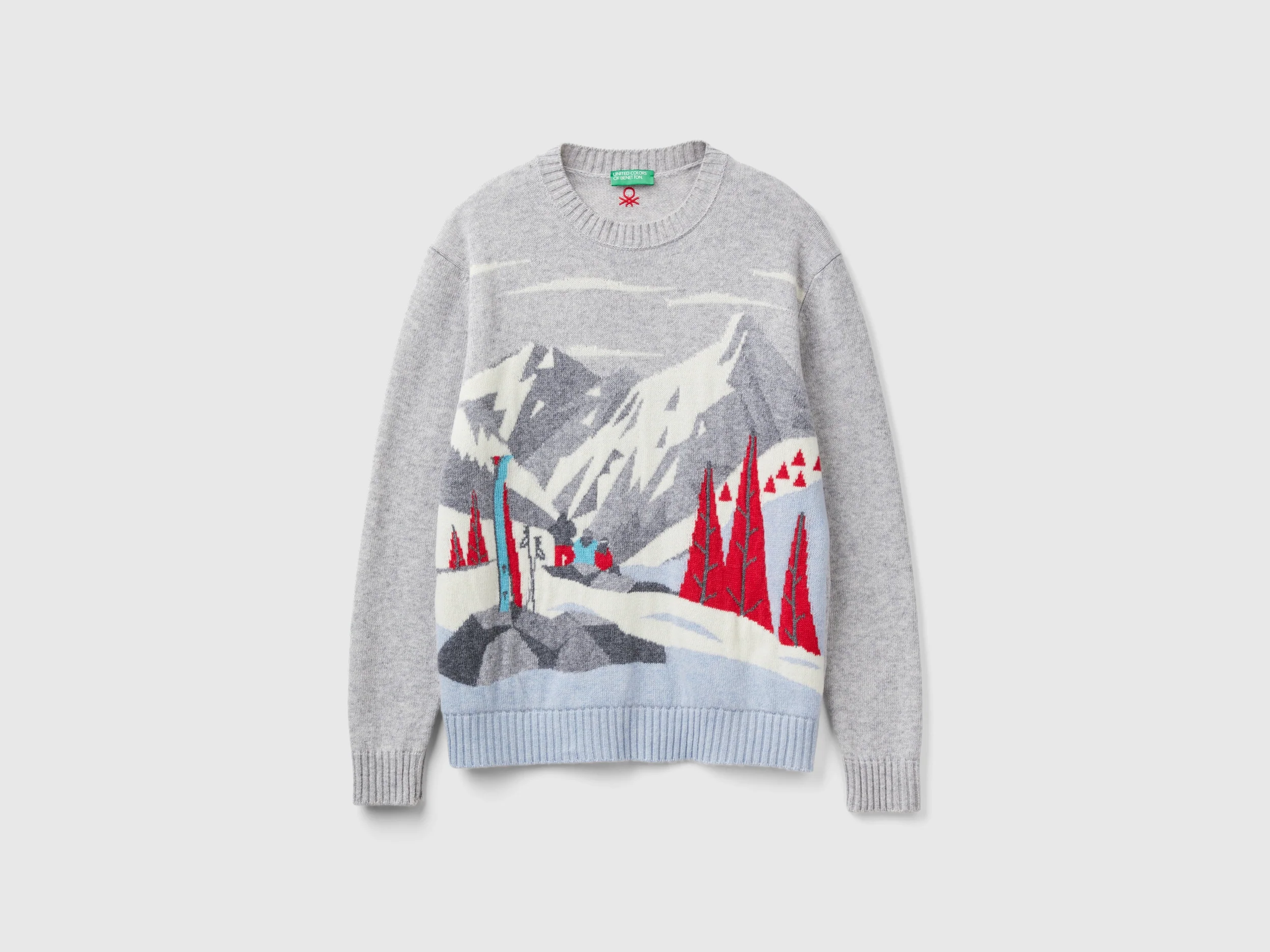 Maglione con grafica sci