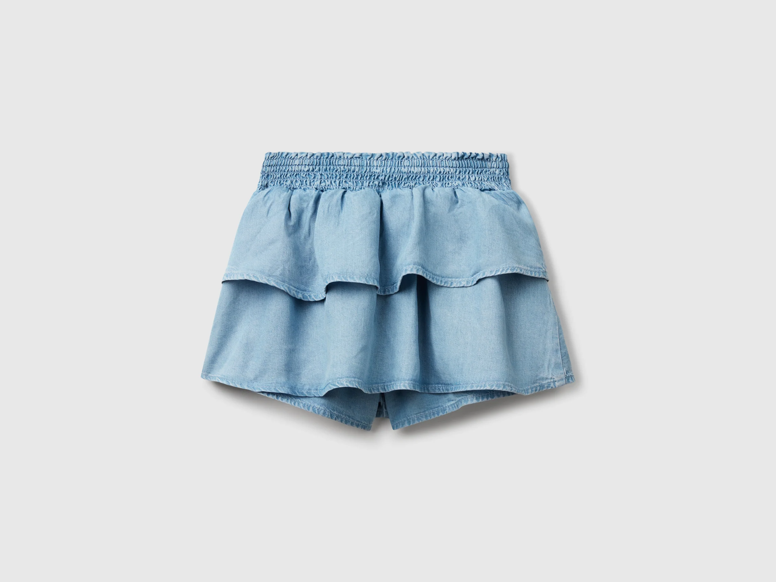 Minigonna in chambray con balze - Image 2