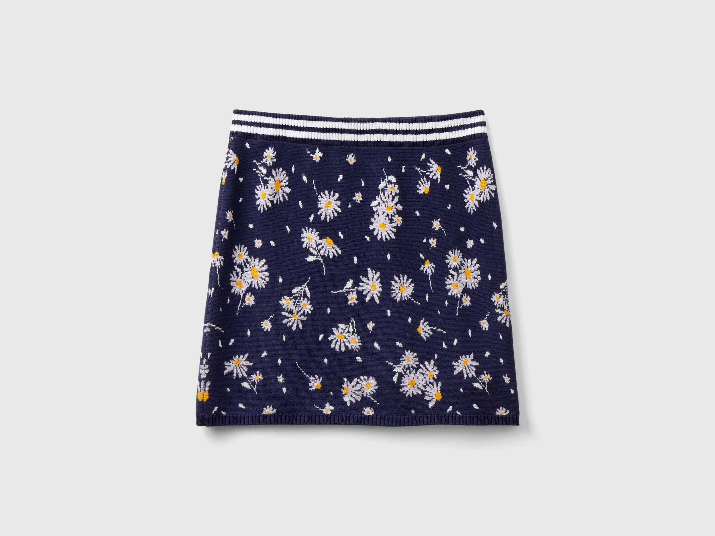 Minigonna in maglia a fiori