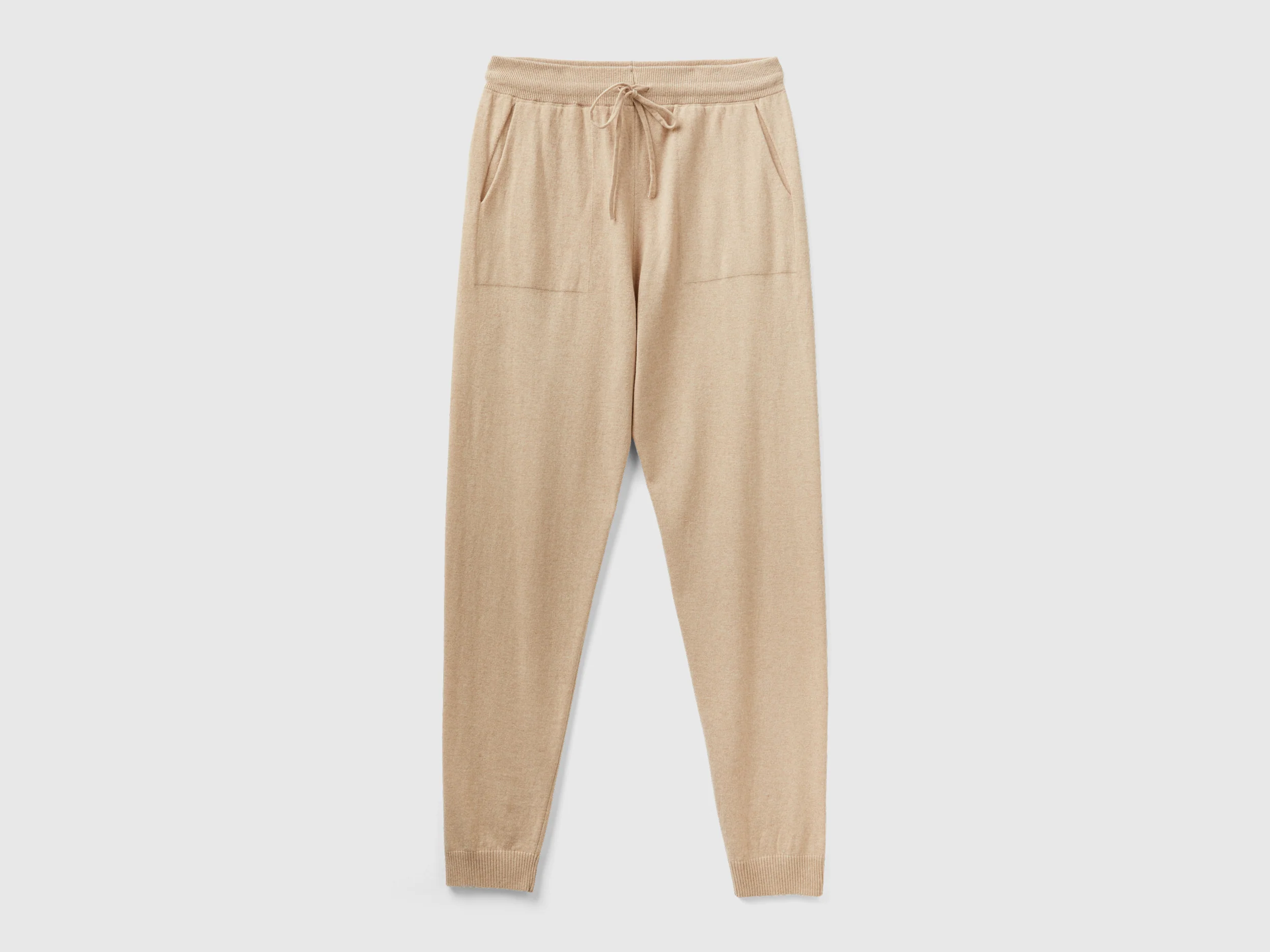 Pantalone sportivo cammello misto cashmere
