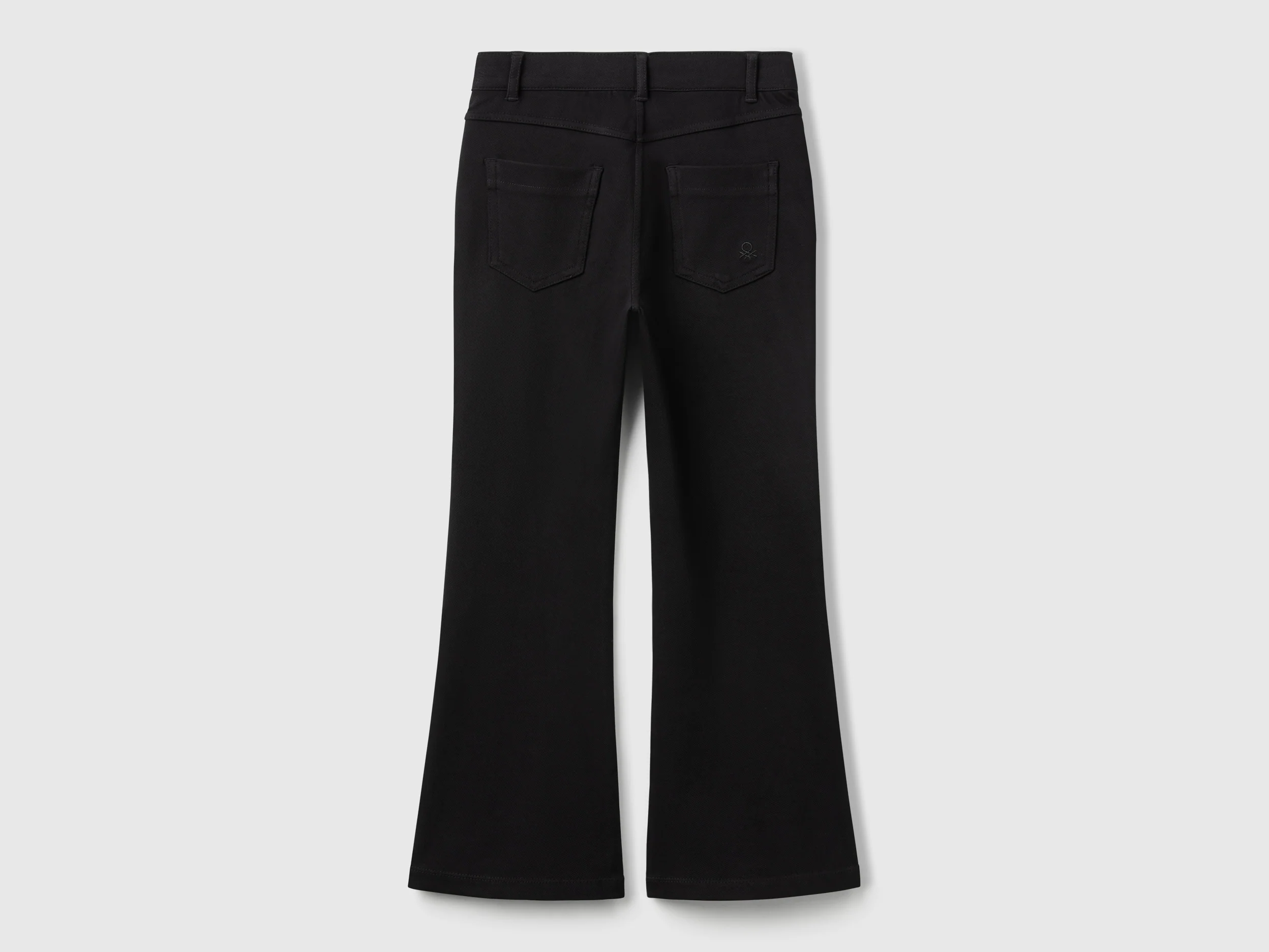 Pantaloni a zampa in cotone stretch - Image 2