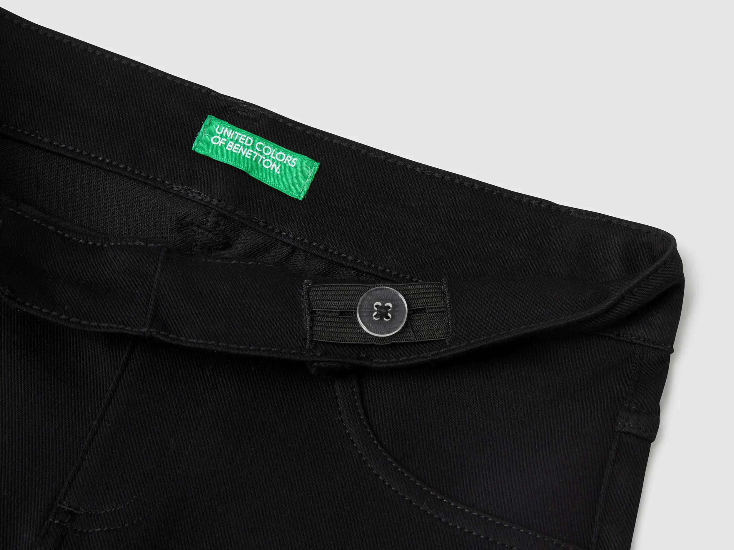 Pantaloni a zampa in cotone stretch - Image 3