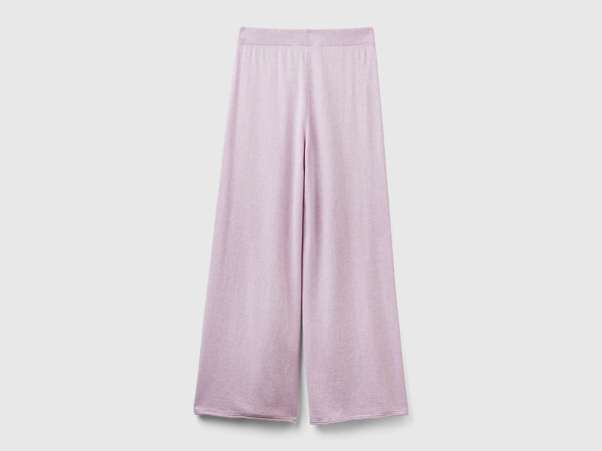 Pantaloni ampi chiaro in misto lana e cashmere - Image 2