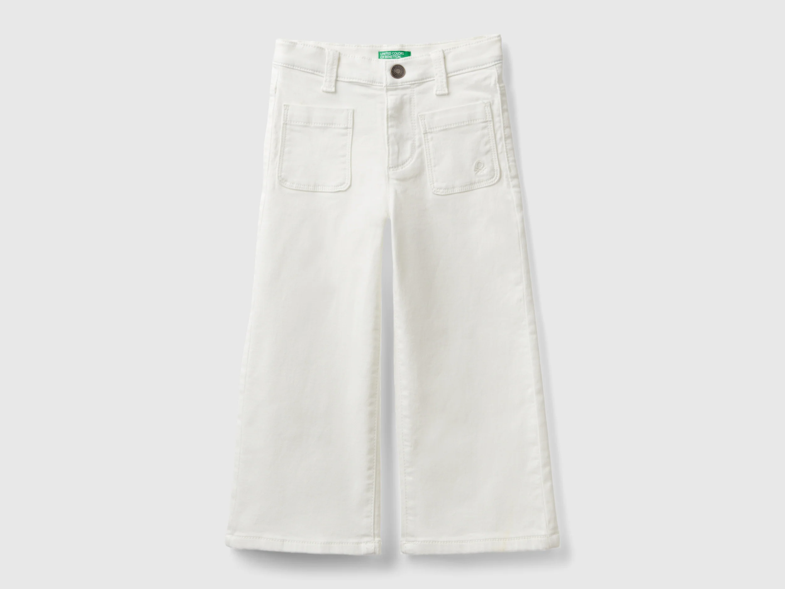 Pantaloni ampi in cotone stretch